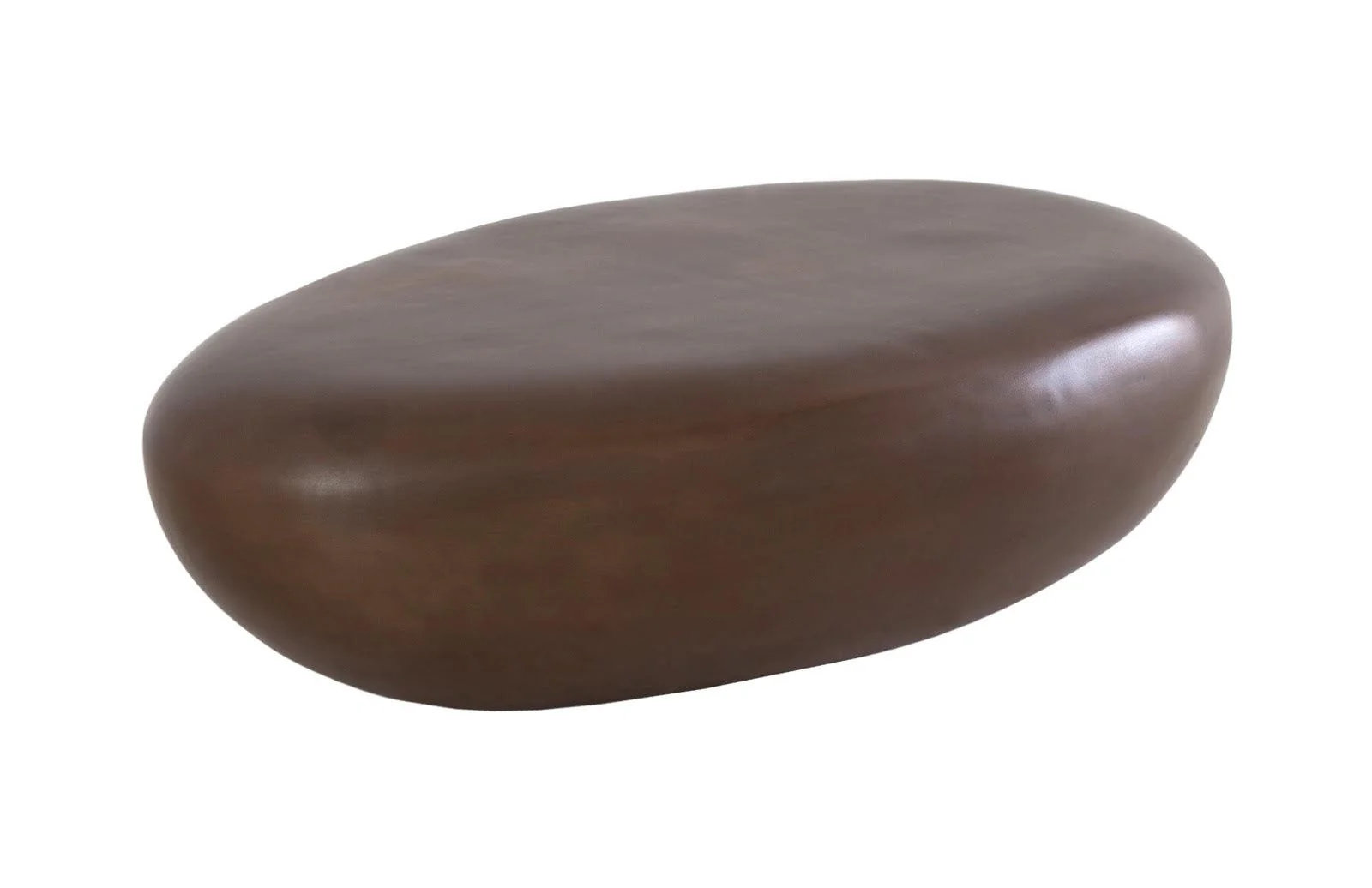 River Stone Coffee Table, Large, Resin, Bronze Finish - Remutear