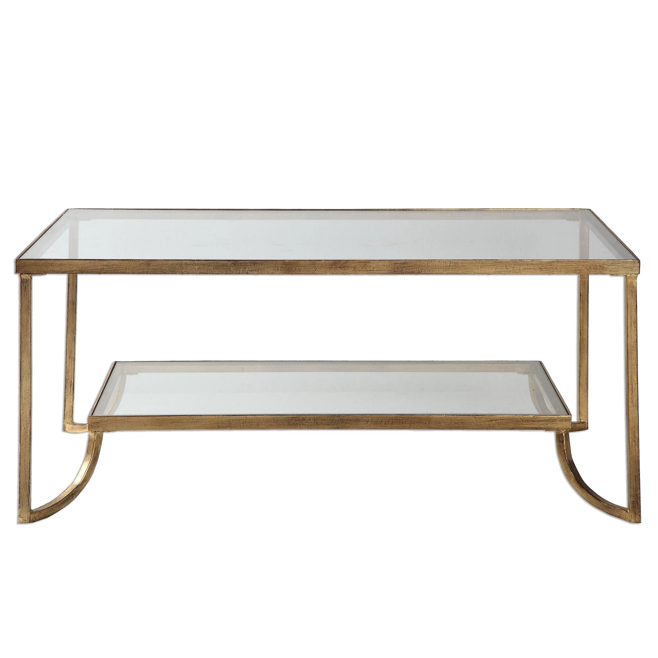 KATINA GOLD LEAF COFFEE TABLE - Remutear