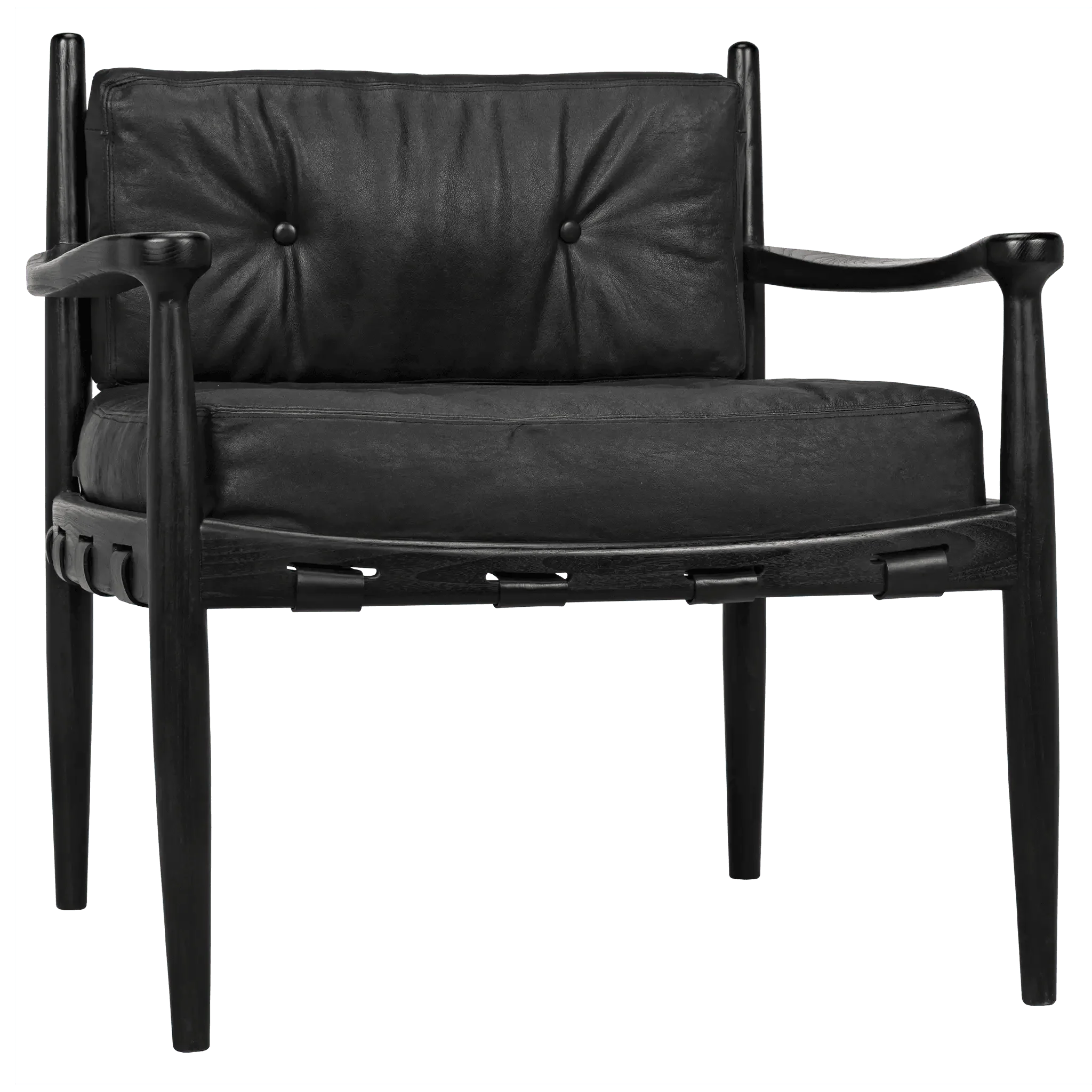 Fogel Lounge Chair, Charcoal Black - Remutear