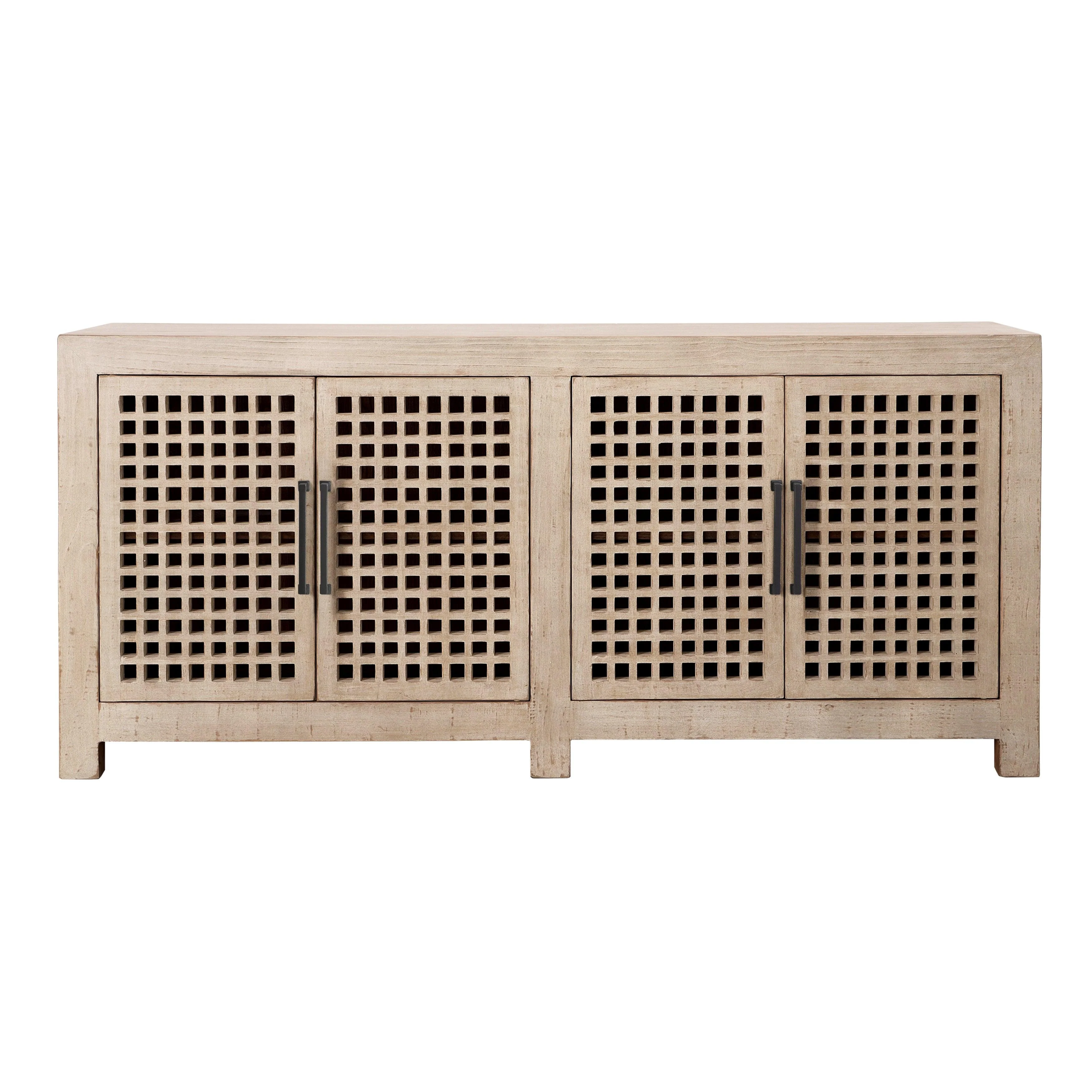 Devinae Sideboard Lt Warm Wash 4-Door - Remutear