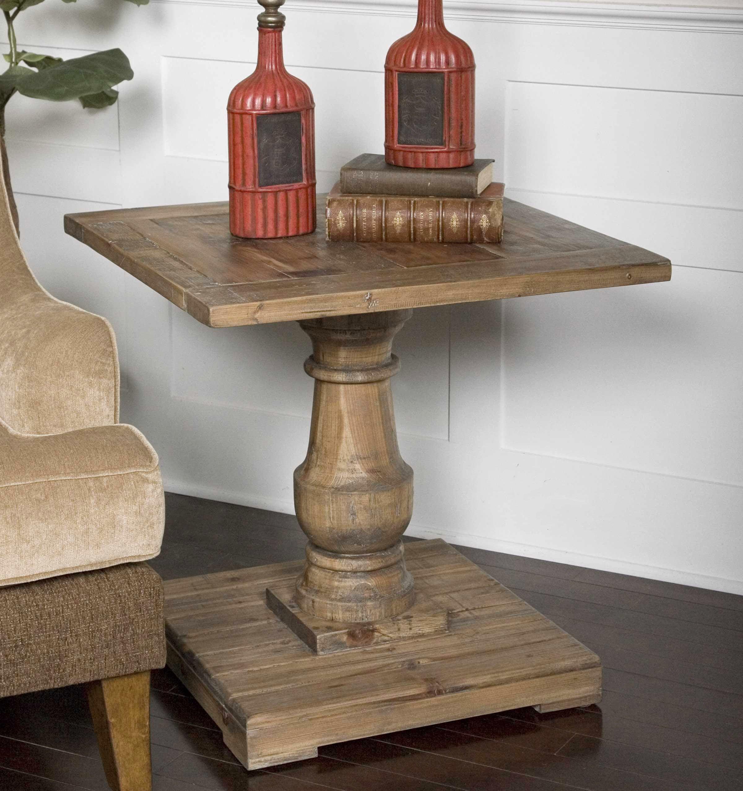 Stratford Pedestal End Table - Remutear