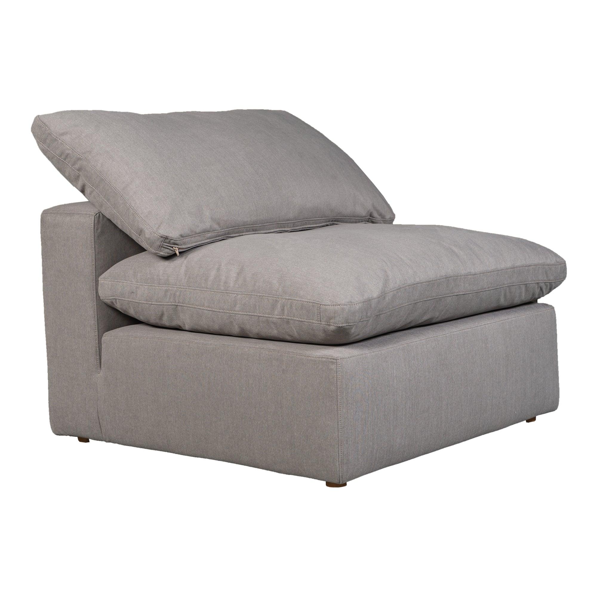 Terra Condo Slipper Chair Performance Fabric Light Grey - Remutear