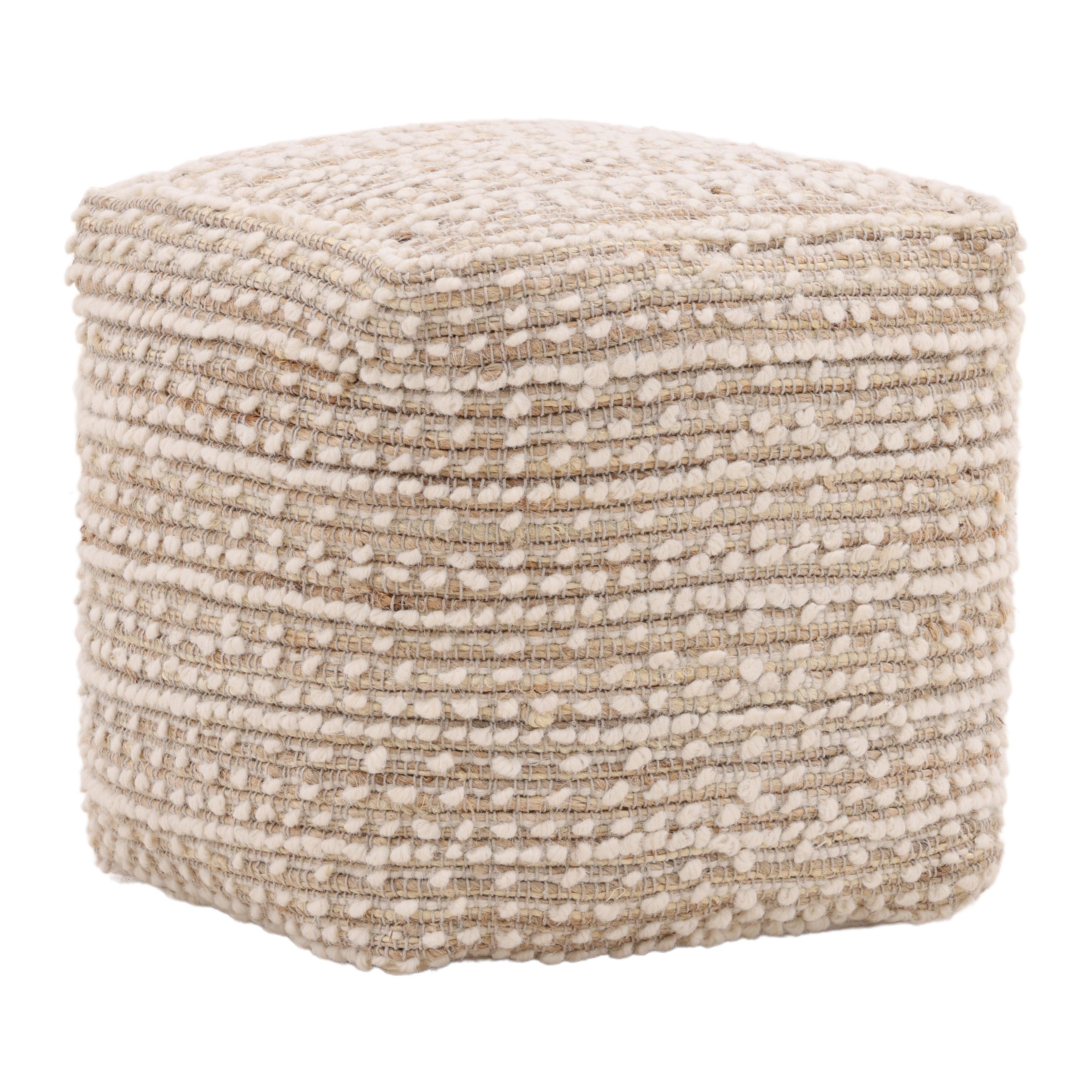 Yulian Pouf Ivory - Remutear