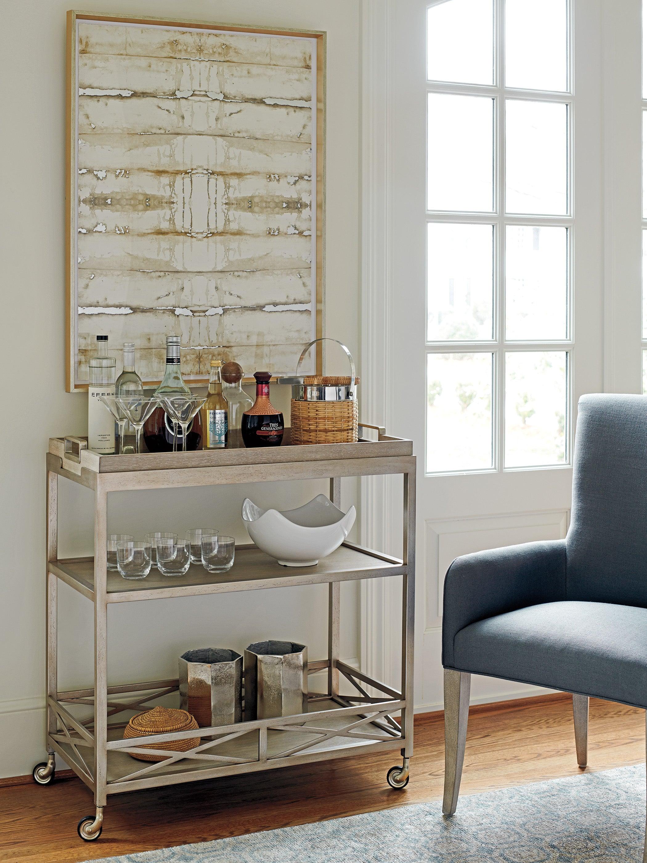 Malibu Anacapa Metal Bar Cart - Remutear