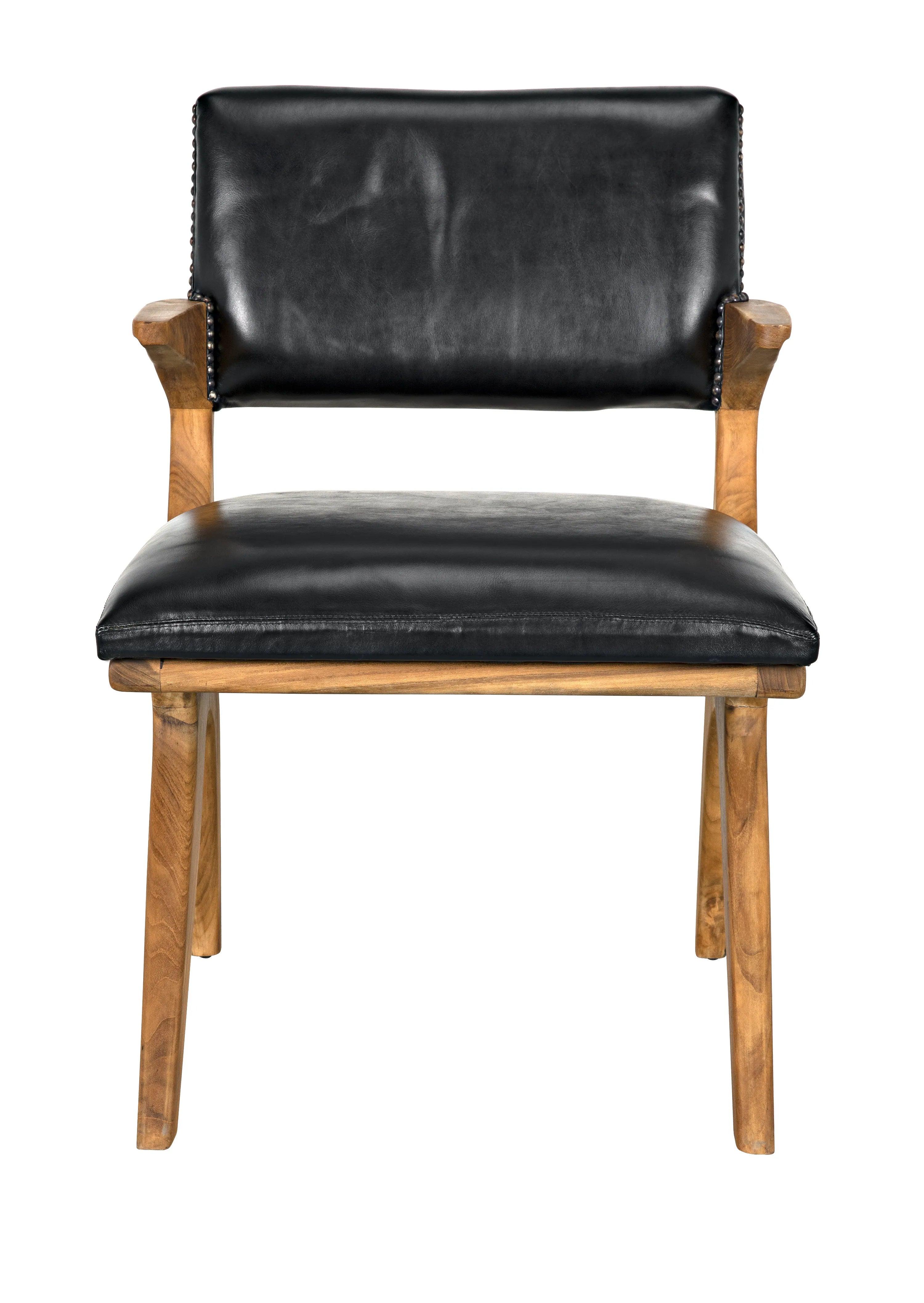 Dolores Chair, Teak with Leather - Remutear