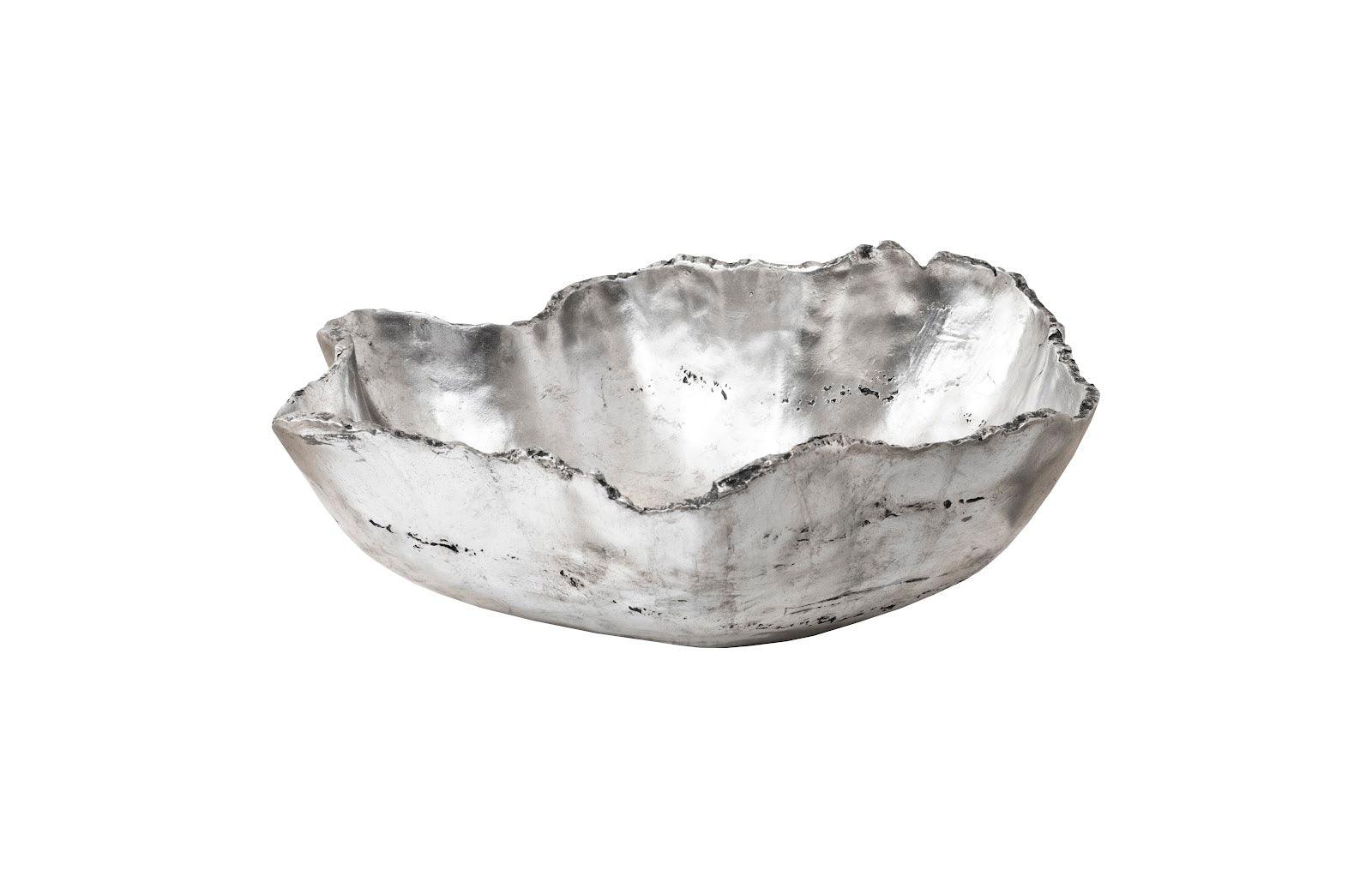 Cast Onyx Bowl, Silver Leaf, Small - Remutear