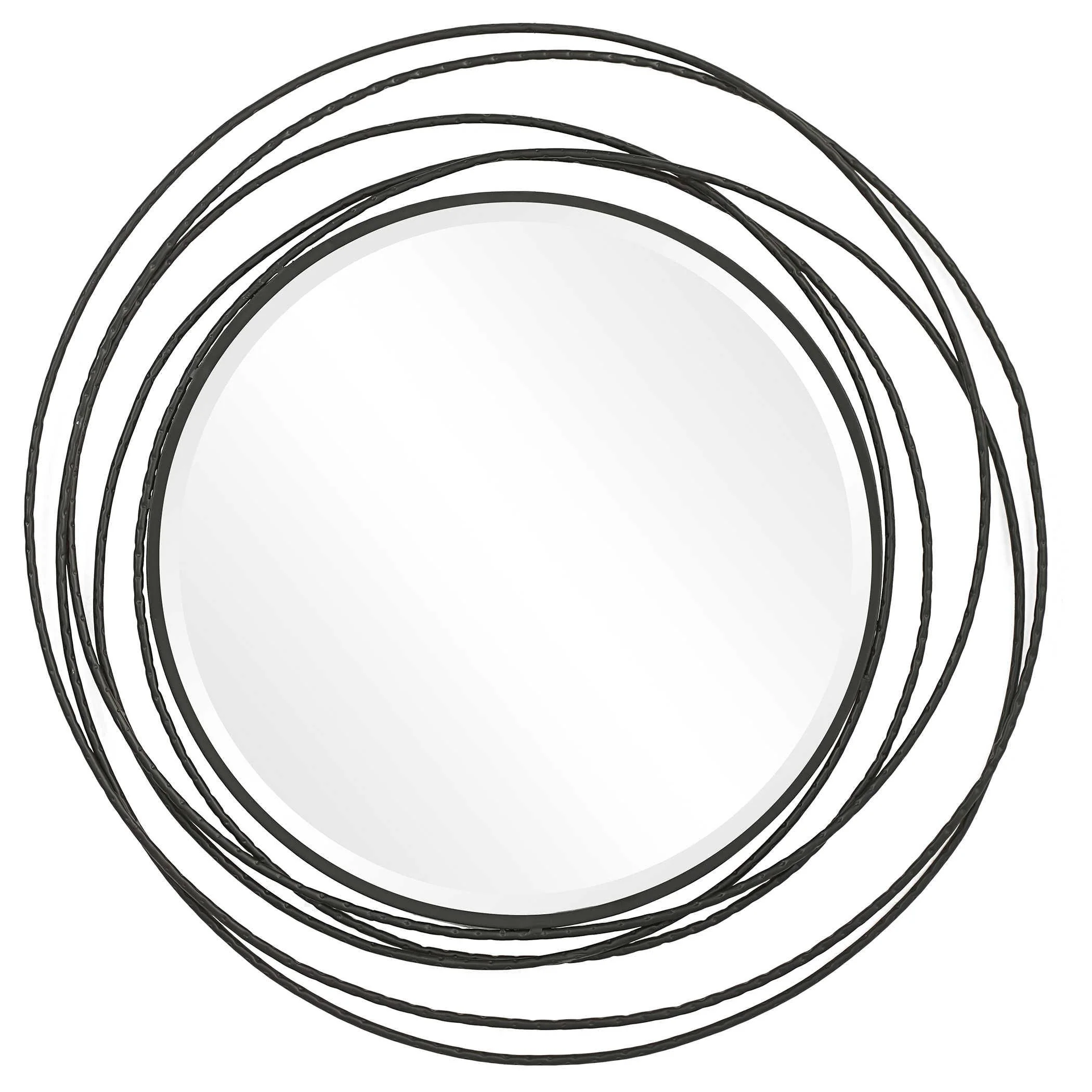WHIRLWIND BLACK ROUND MIRROR - Remutear