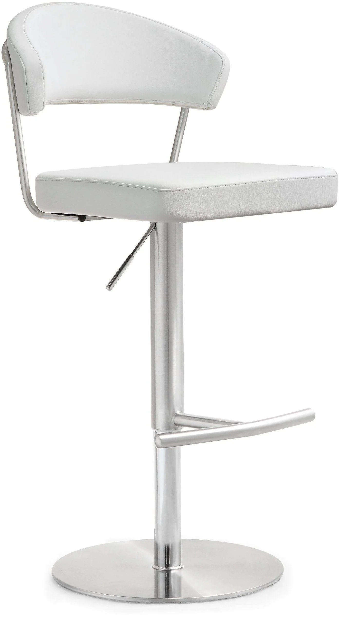 Cosmo White Stainless Steel Barstool - Remutear