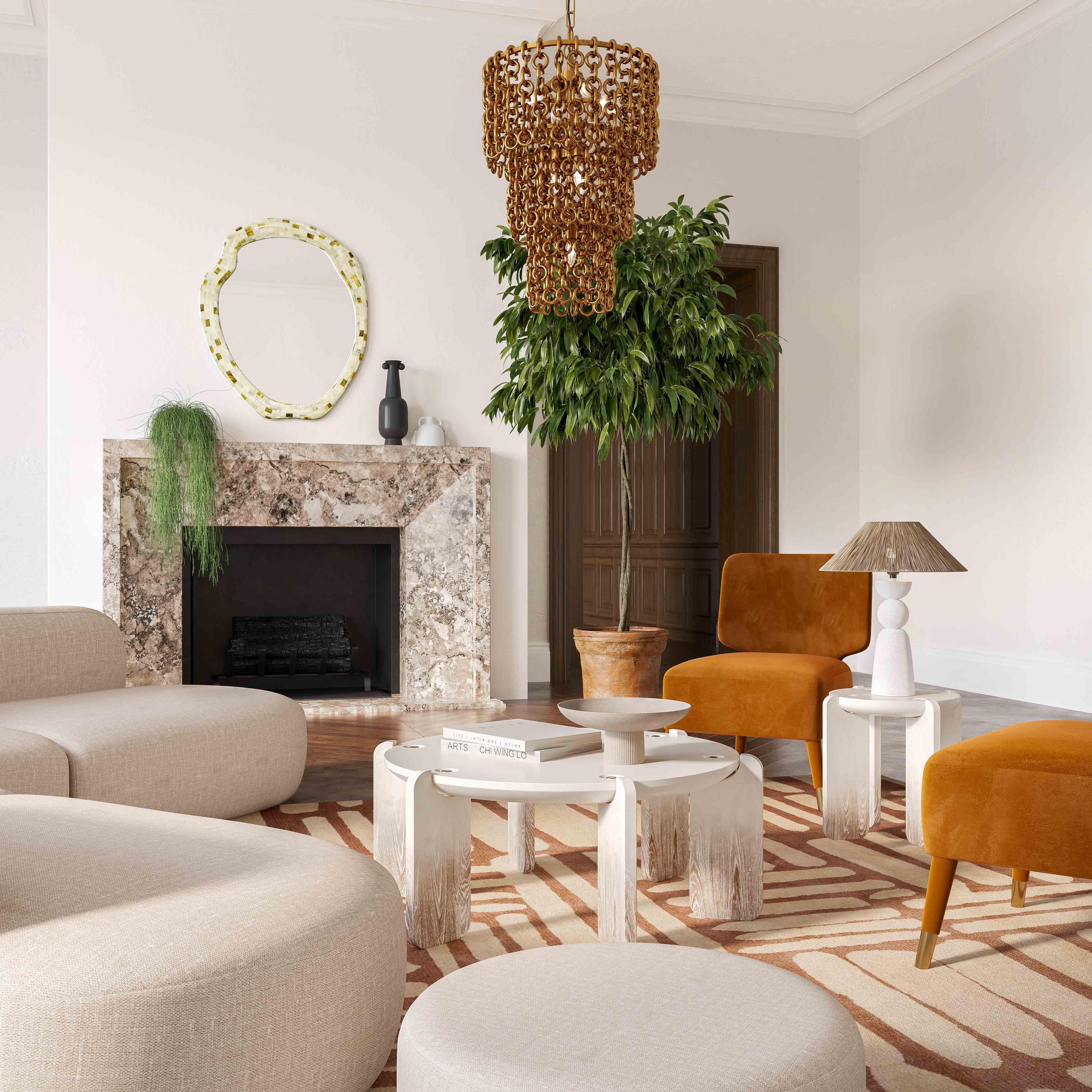 Gloria Cream Oak Coffee Table - Remutear