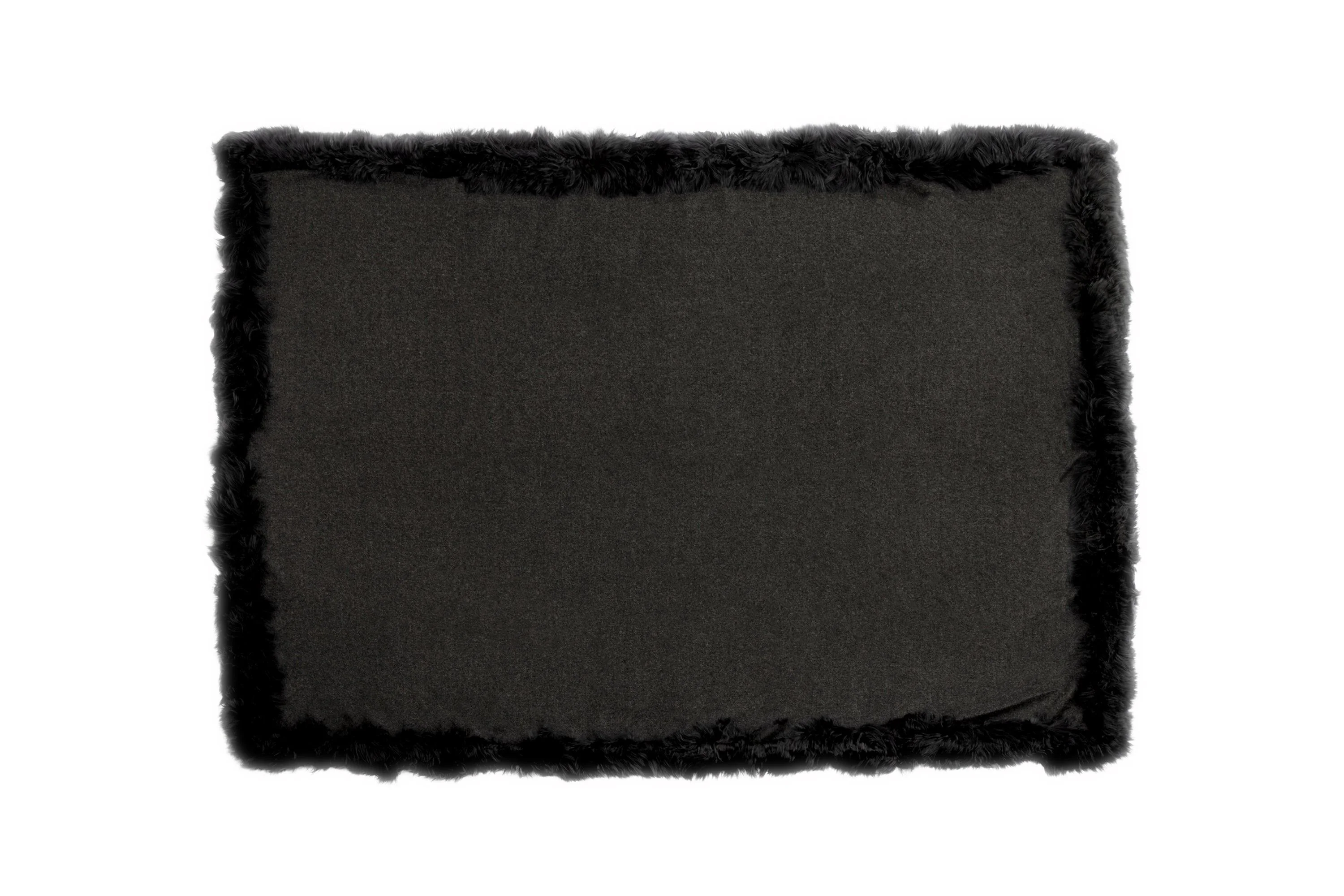 Baby Alpaca Woven Throw w/ Alpaca Fur Trim - Remutear