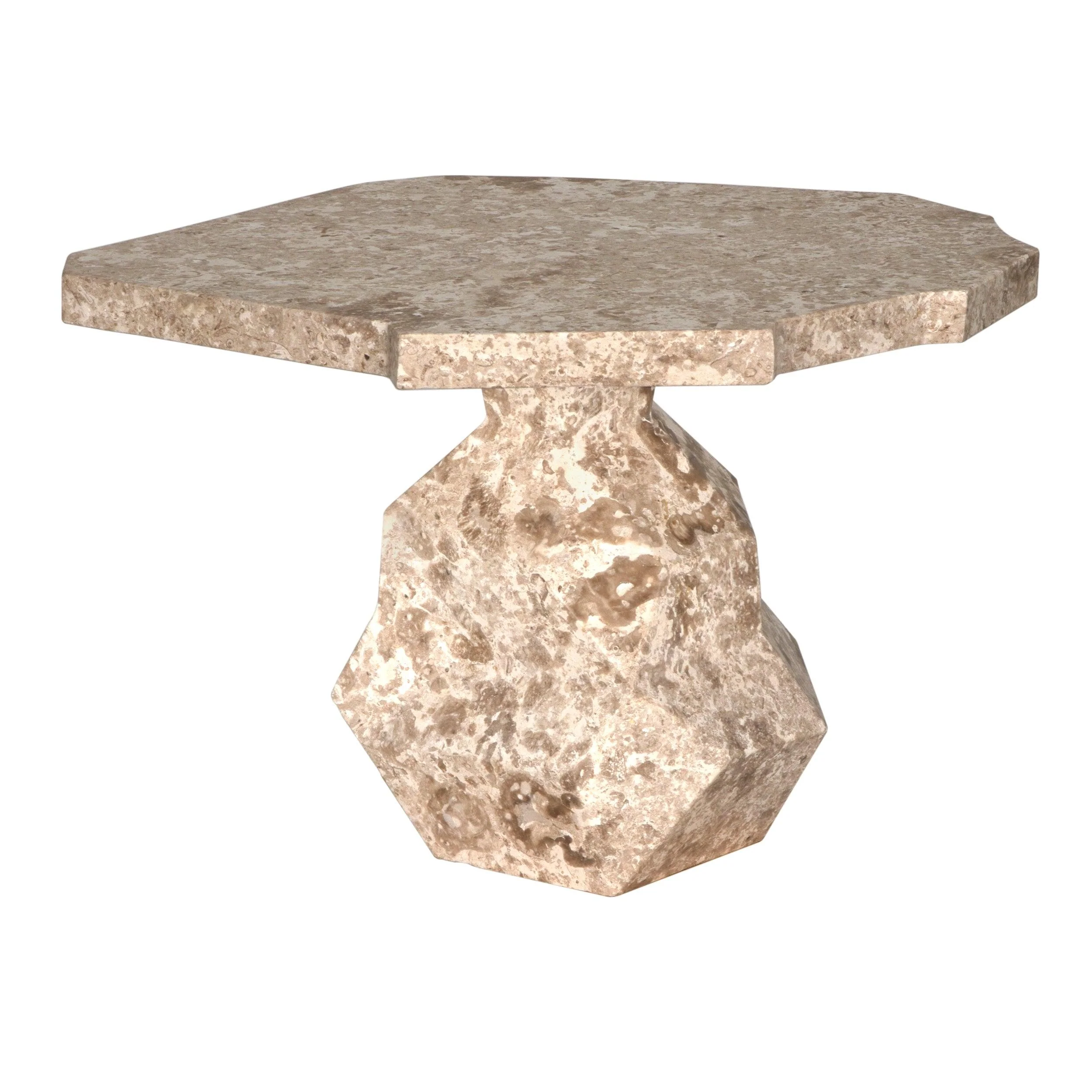 Rind Table, White Marble - Remutear