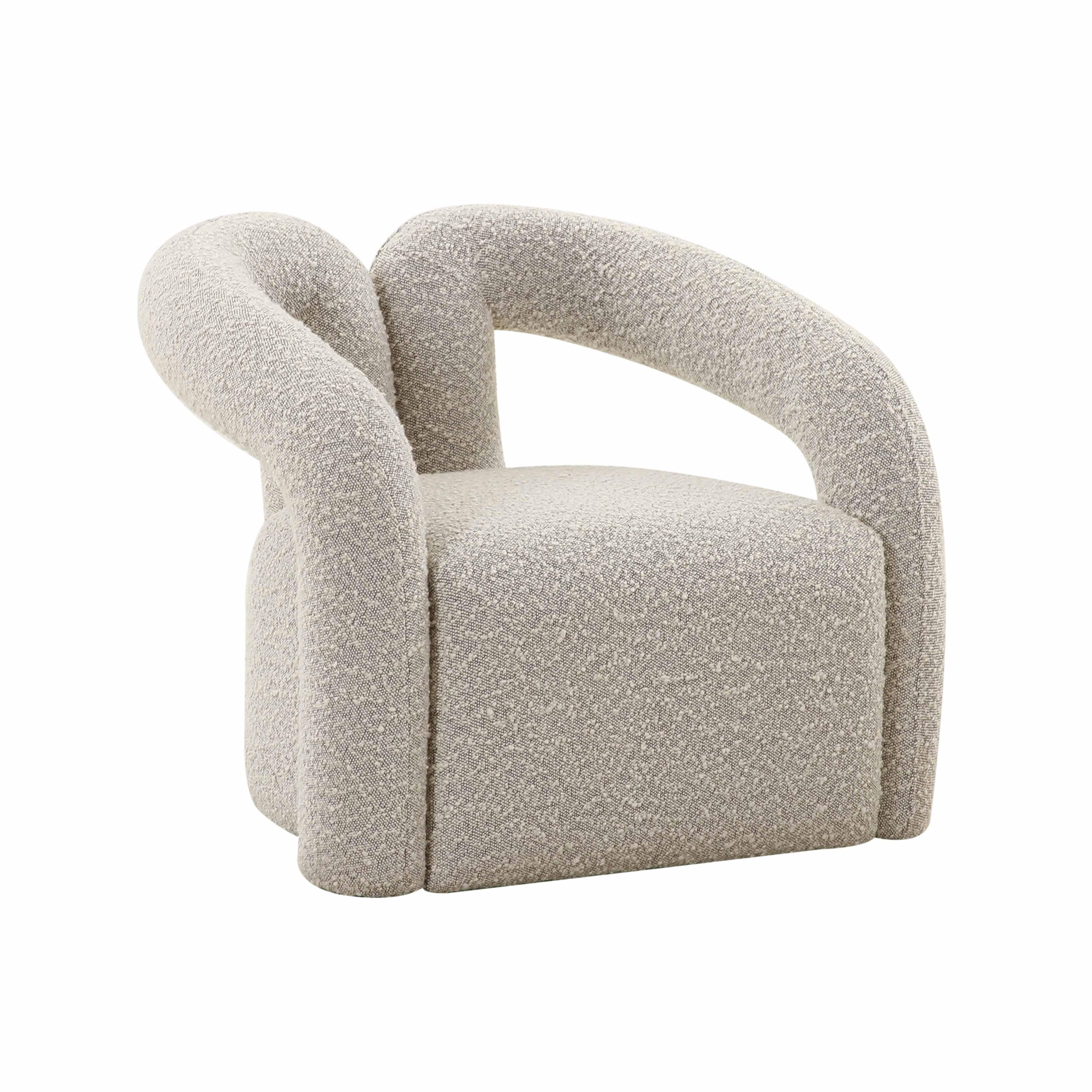 Jenn Speckled Boucle Accent Chair - Remutear