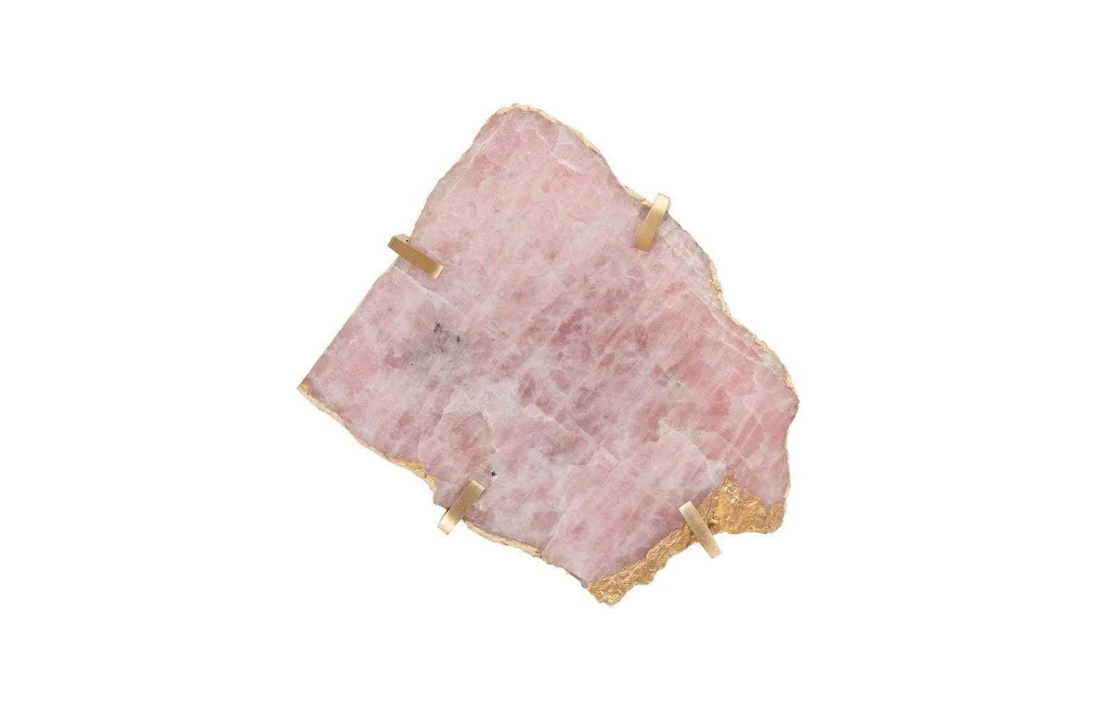 Gem Wall Tile in Brass Setting, Rose Quartz - Remutear