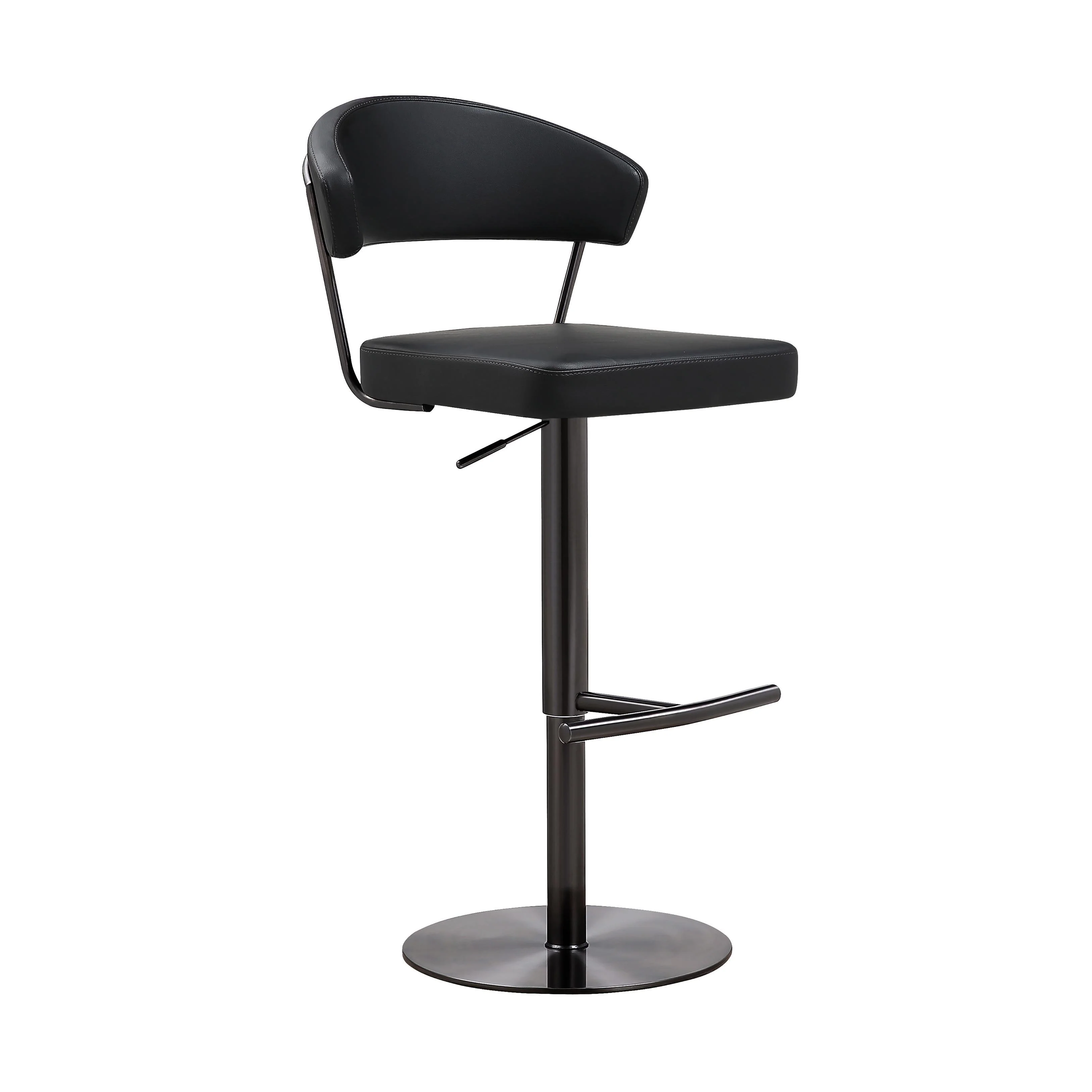 Cosmo Black on Black Steel Barstool - Remutear