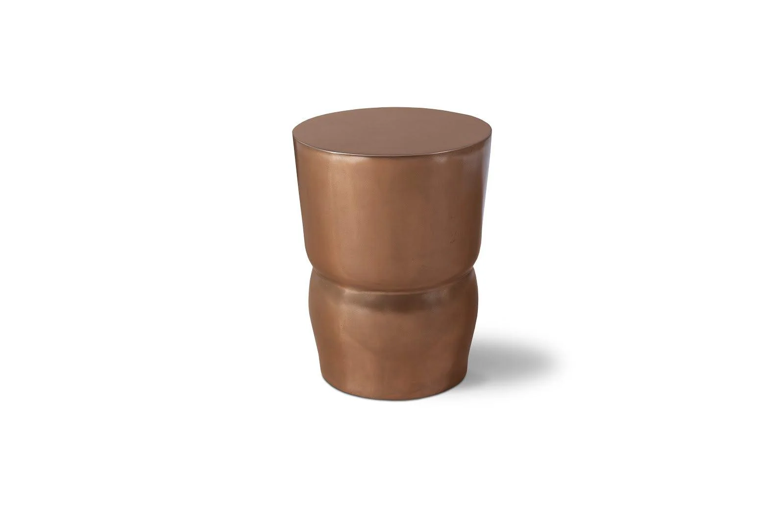 Carved Stool, Polished Bronze - Remutear