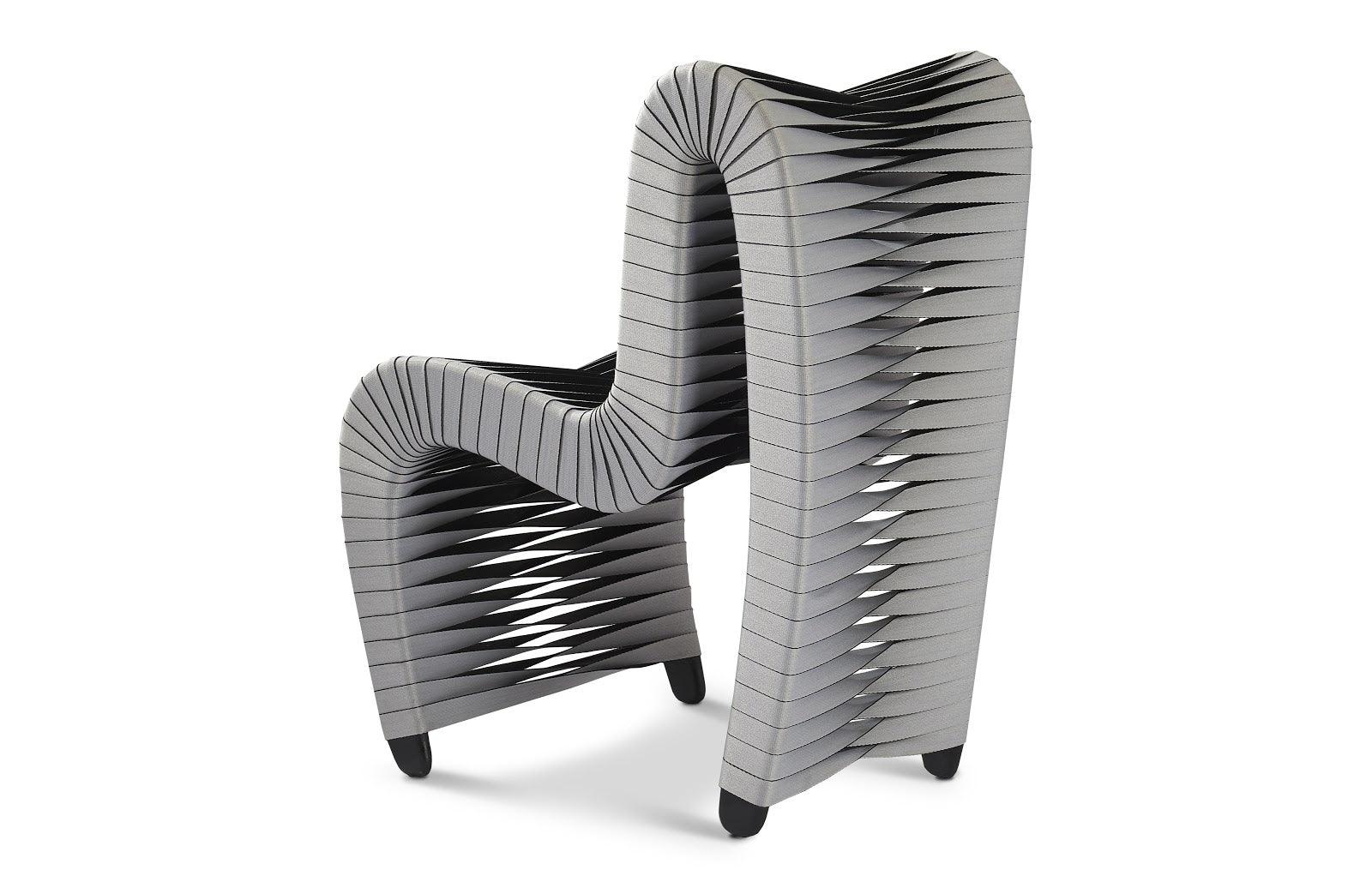 Seat Belt Dining Chair, Gray/Black - Remutear