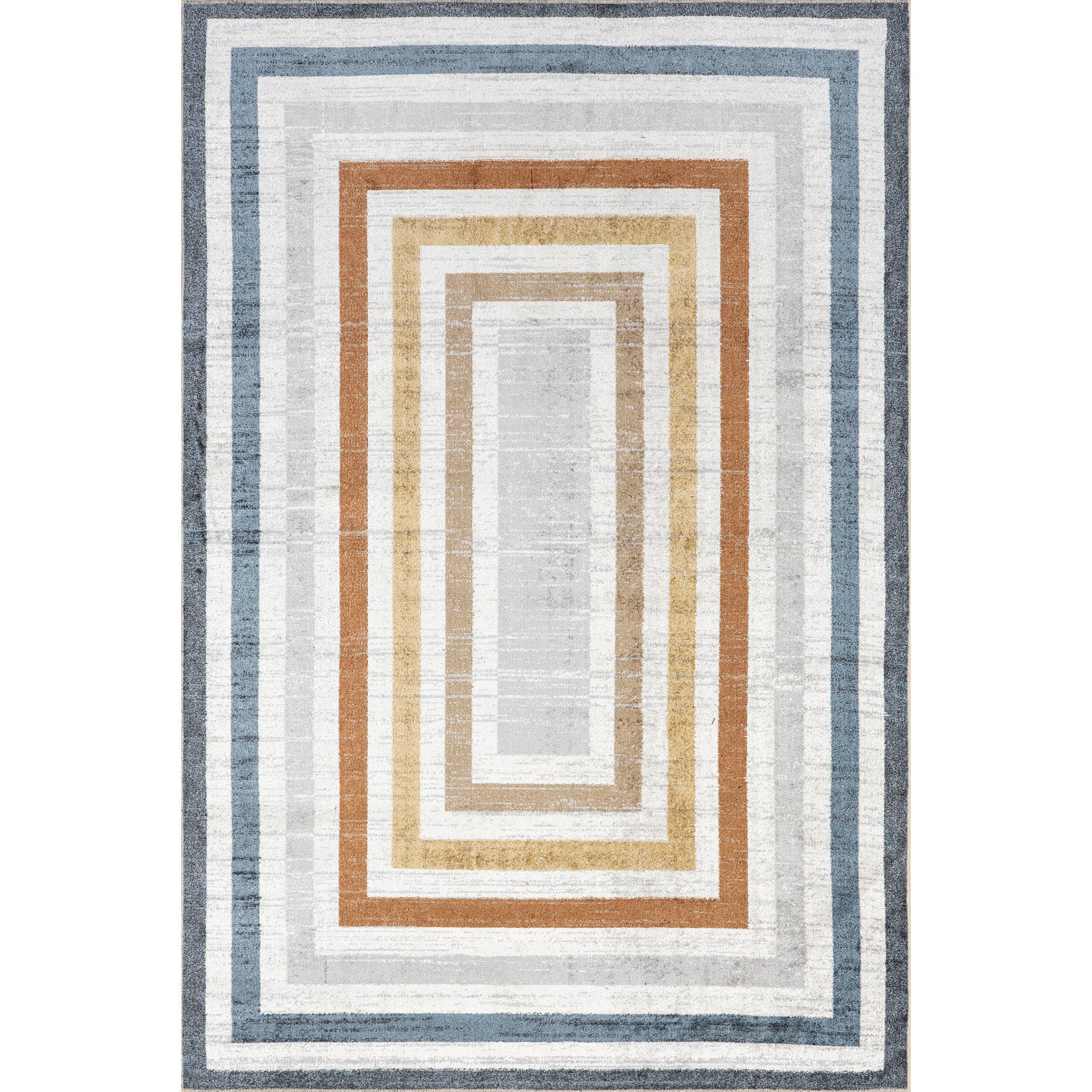 Aliénor Striped Machine Washable Area Rug - Remutear
