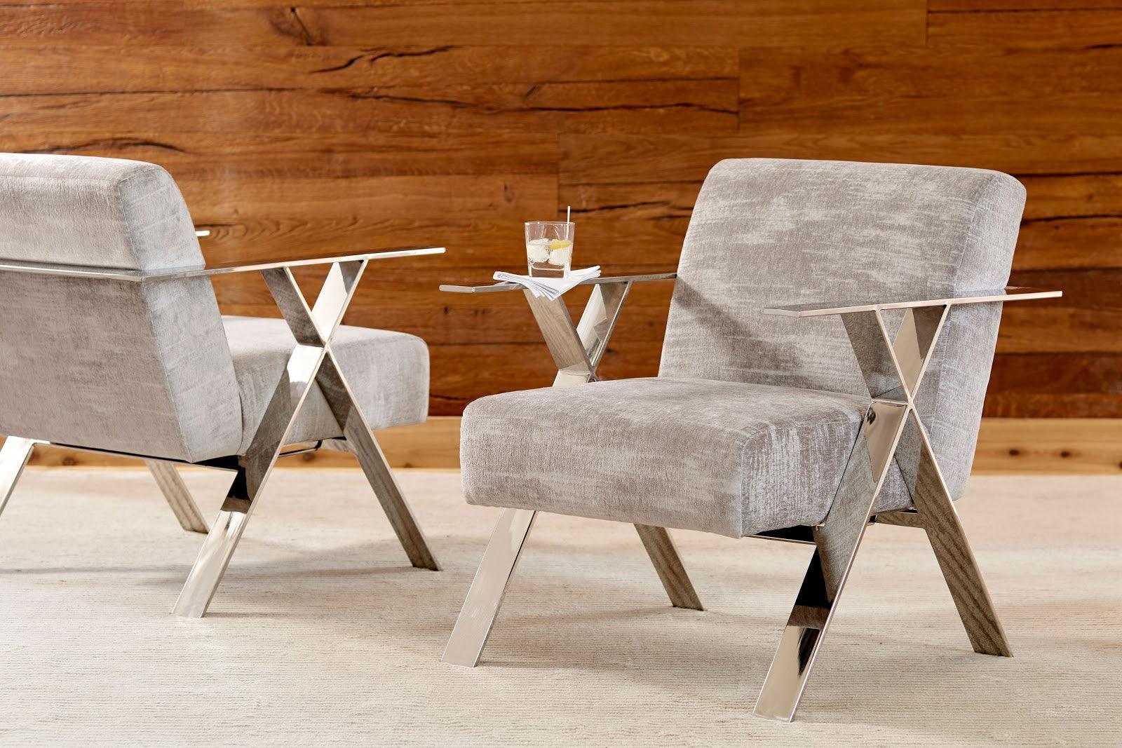 Allure Club Chair, Diva Gray , Stainless Steel Frame - Remutear