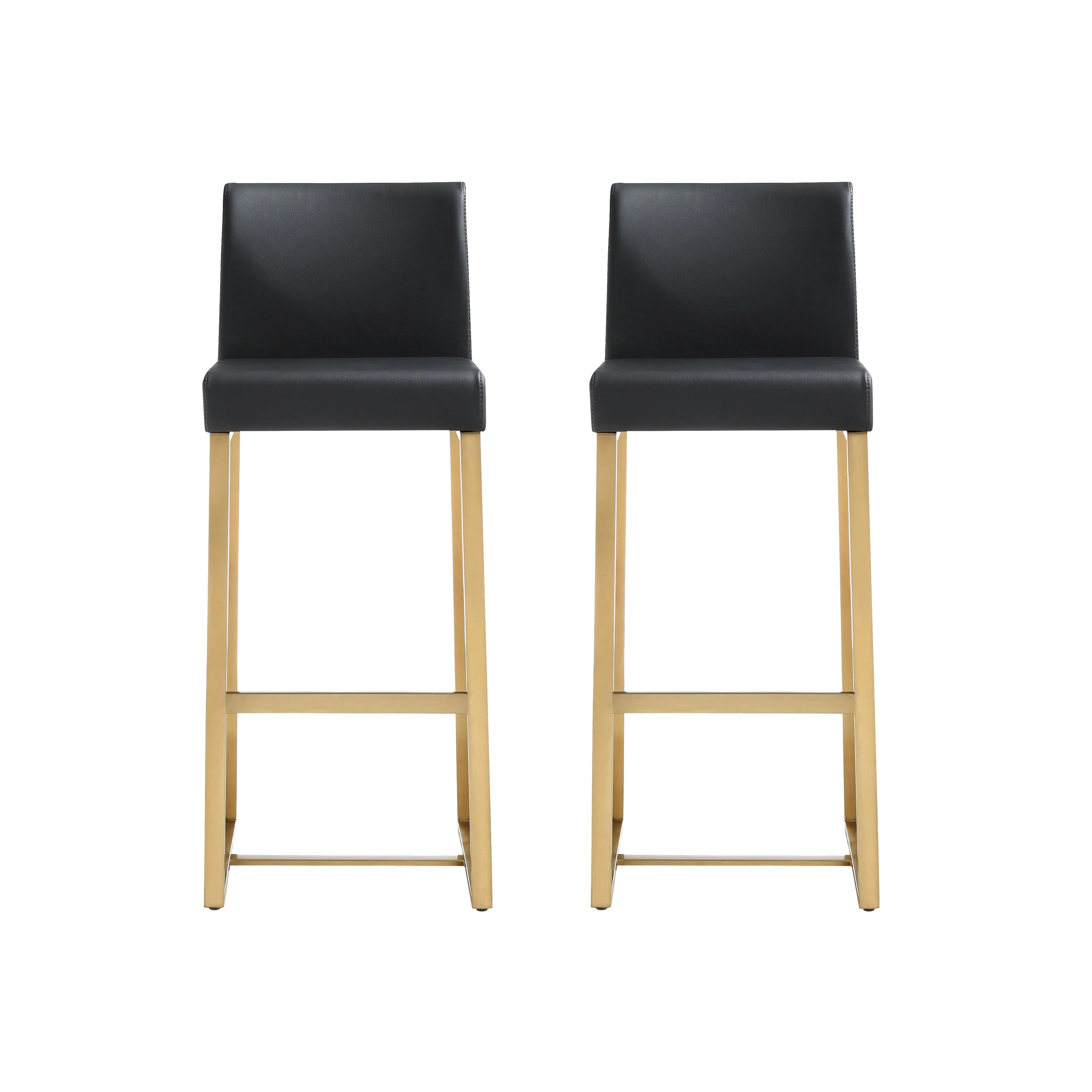 Denmark Black Gold Steel Barstool (Set of 2) - Remutear