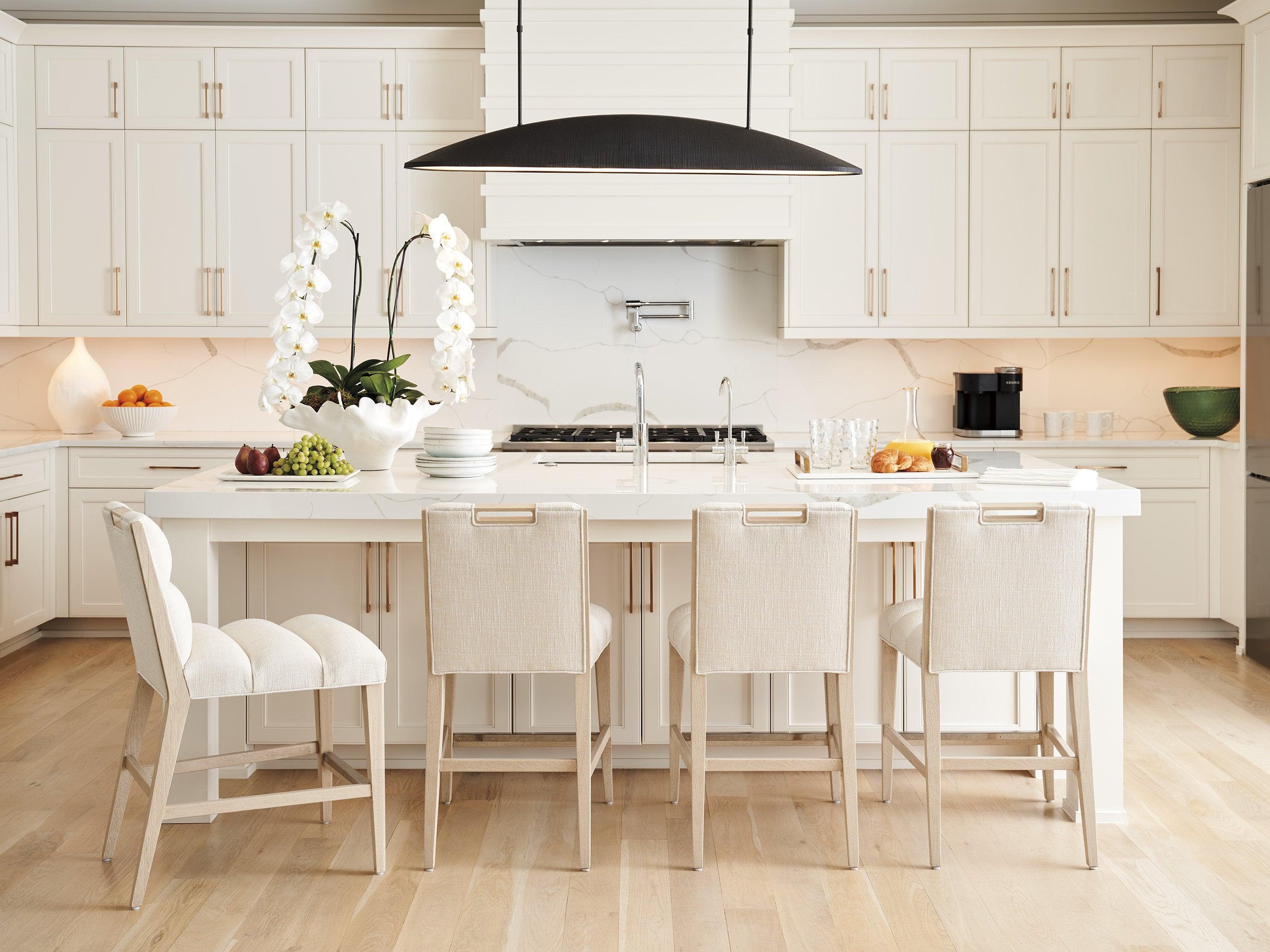 Sunset Key Greer Channeled Upholstered Counter Stool - Remutear