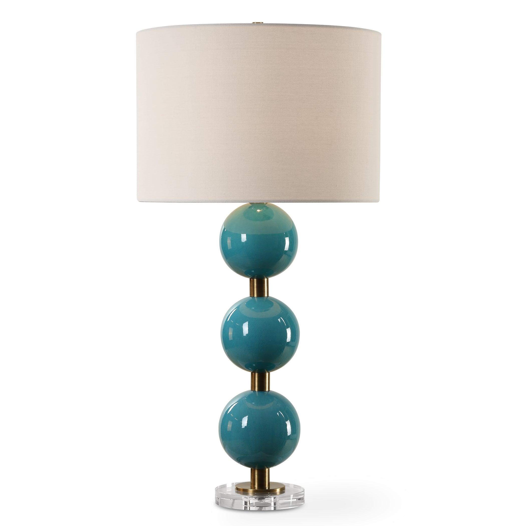 Palawan Blue Glaze Table Lamp - Remutear