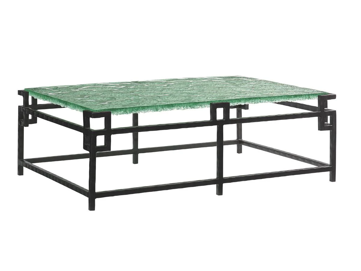Island Fusion Hermes Reef Glass Top Cocktail Table - Remutear