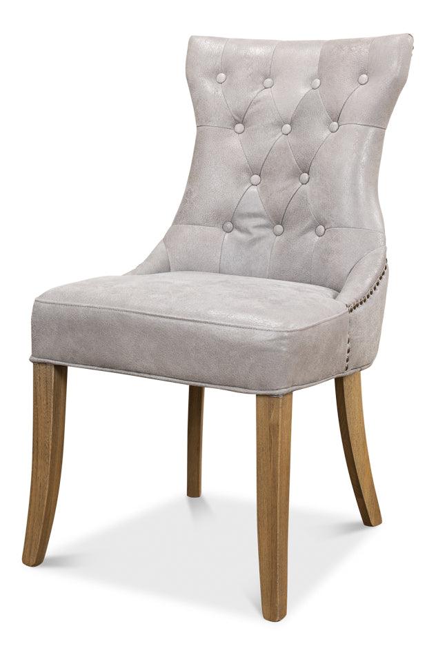 Sophie Side Chair Gray Leather - Set of 2 - Remutear