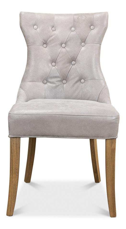Sophie Side Chair Gray Leather - Set of 2 - Remutear