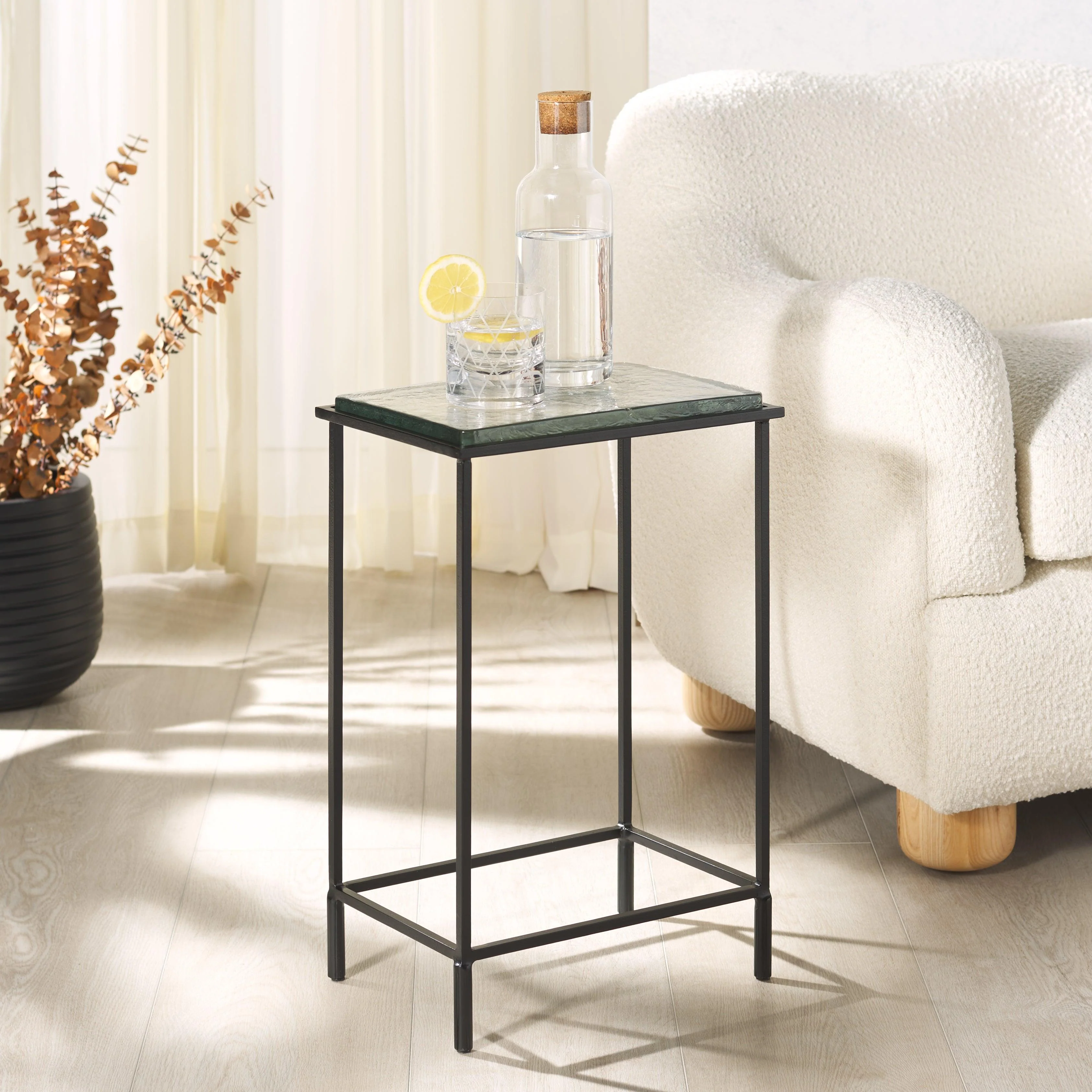 Ferguson Cast Glass Accent Table - Remutear