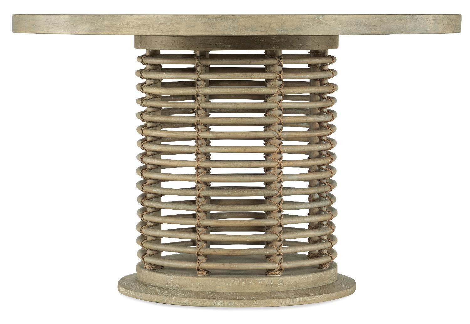 Surfrider 48in Rattan Round Dining Table - Remutear