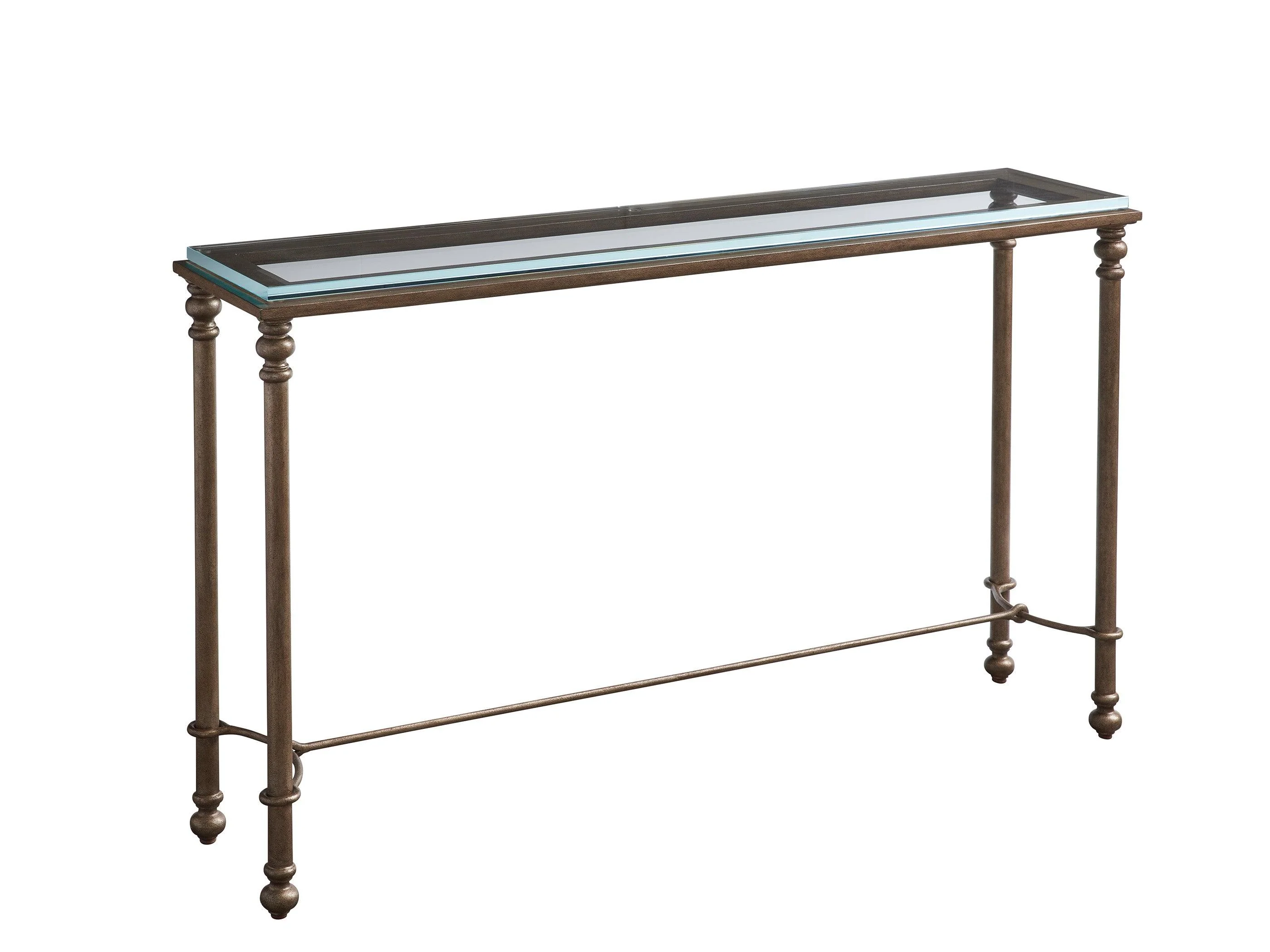 Laguna Bluff Metal And Glass Console - Remutear