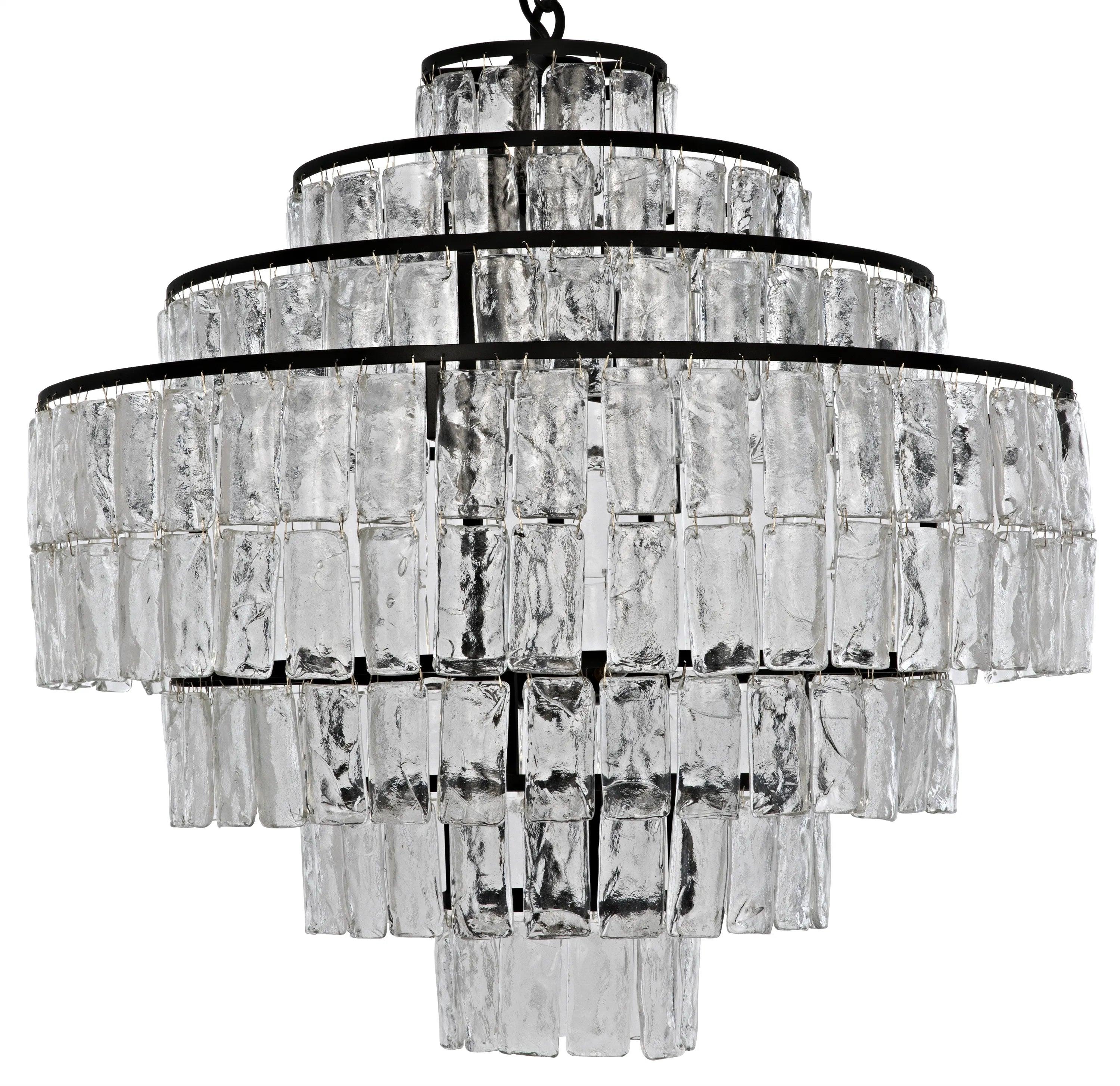 Satellite Chandelier, Black Steel - Remutear