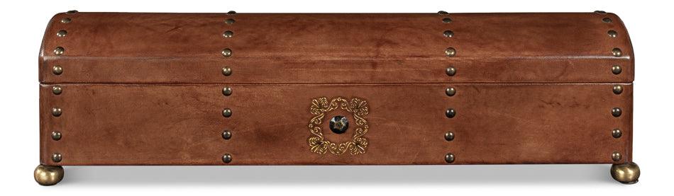 Telescope Leather Box W/Tacks - Remutear