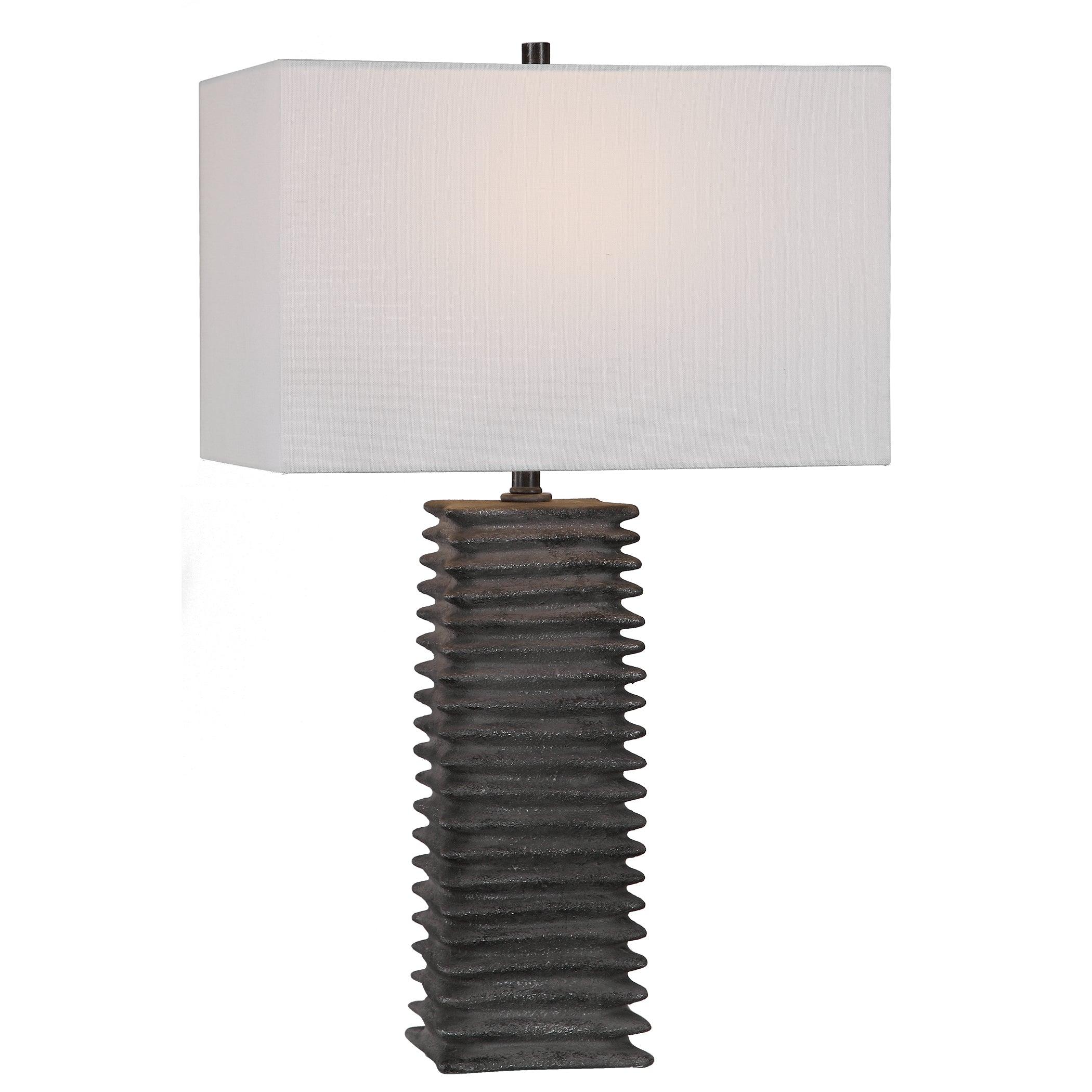 SANDERSON METALLIC CHARCOAL TABLE LAMP - Remutear