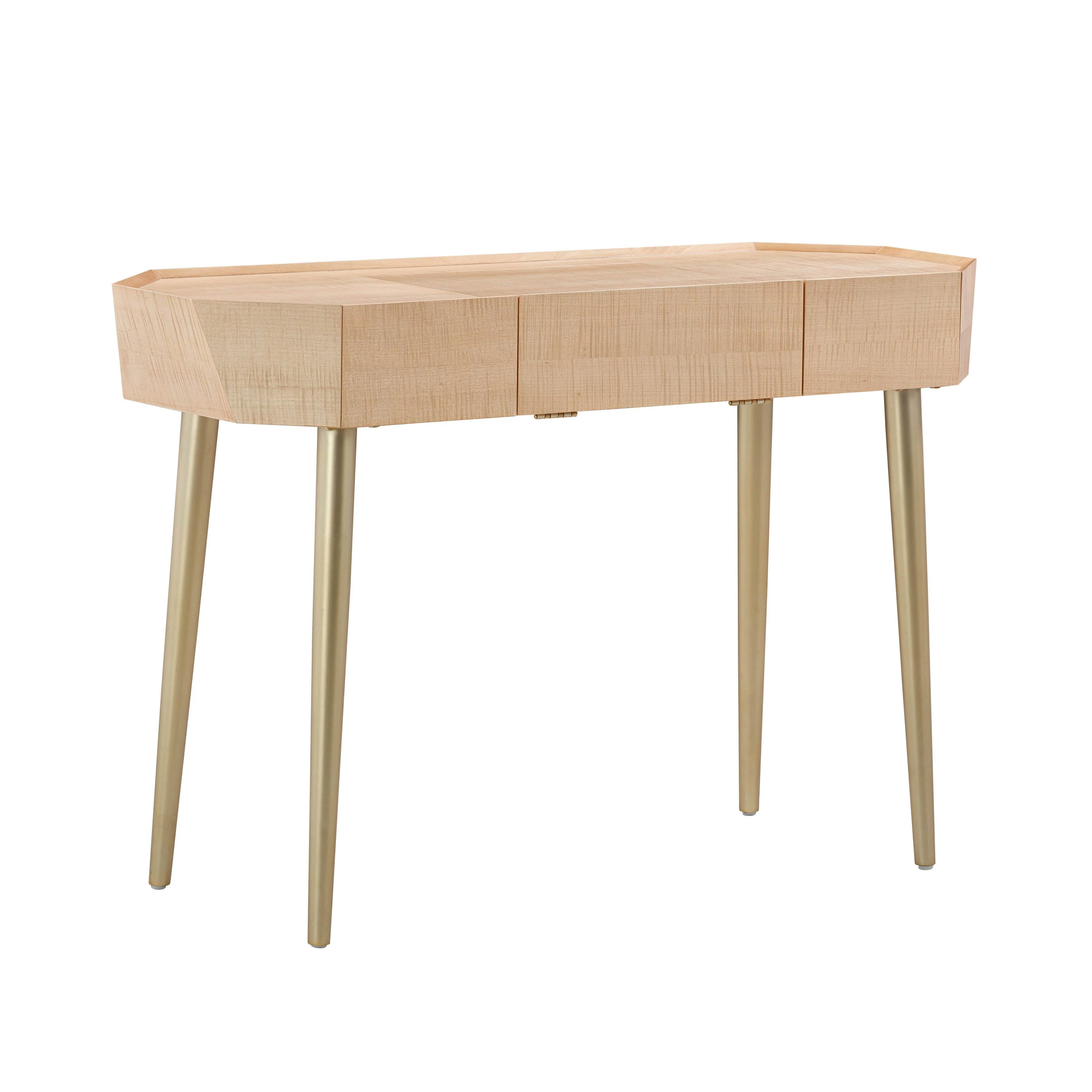 Sadie Natural Maple Vanity Desk - Remutear