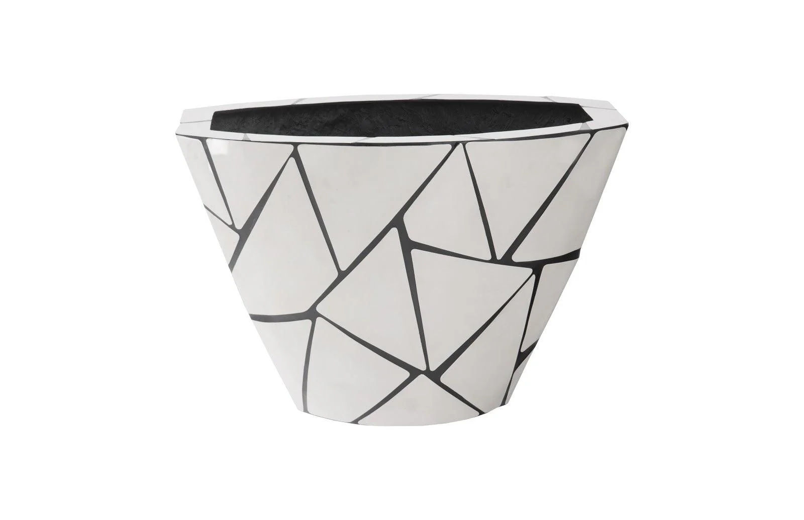 Triangle Crazy Cut Planter, Small, Stainless Steel - Remutear