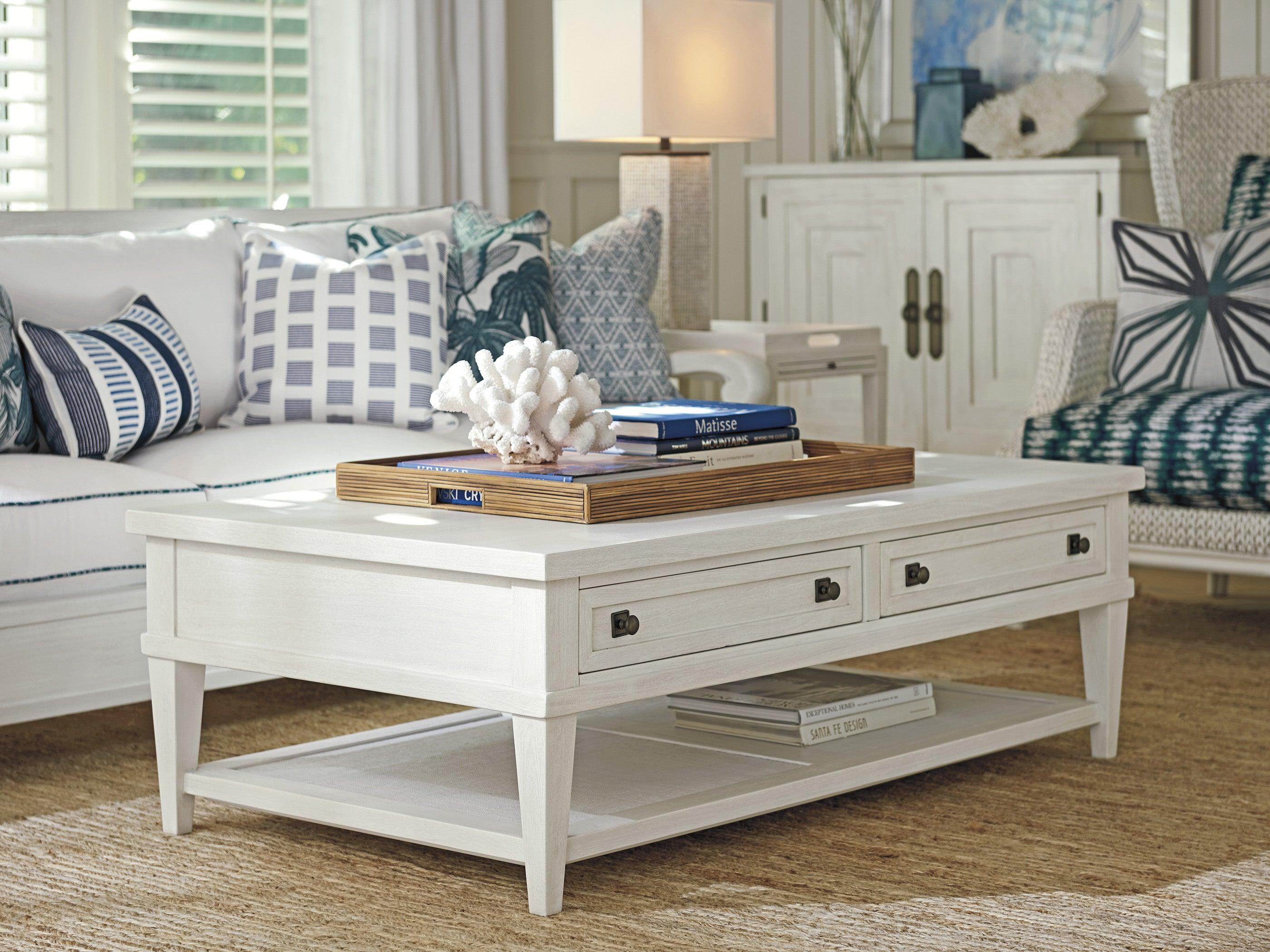 Ocean Breeze Palm Coast Rectangular Cocktail Table - Remutear