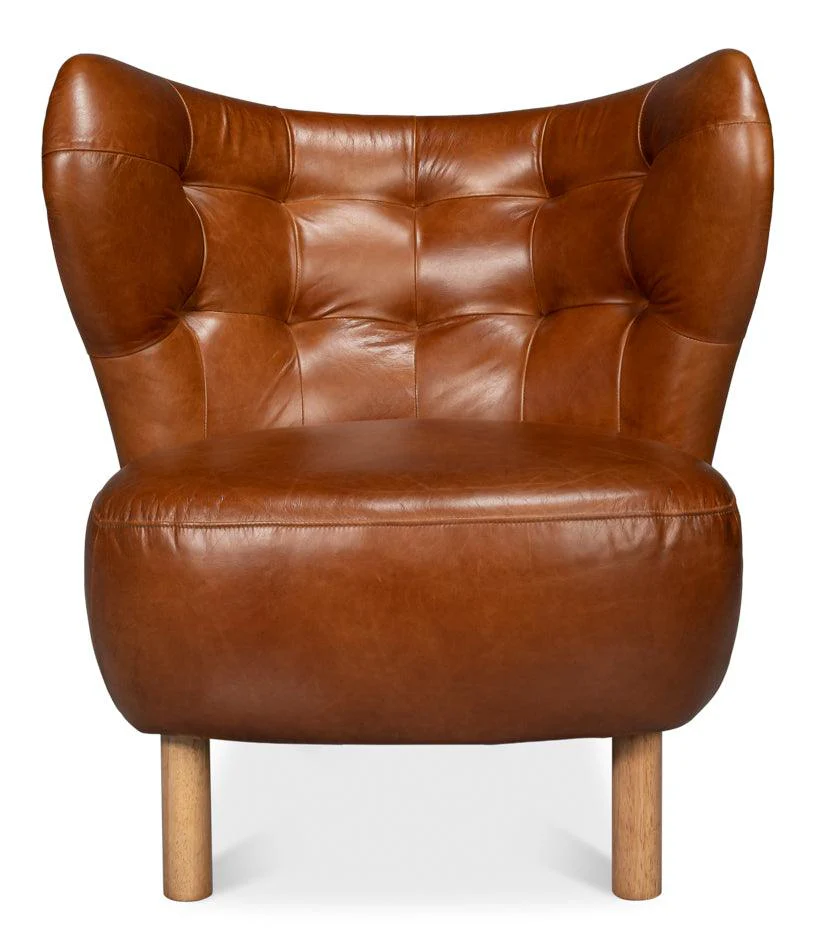 Diddy Leather Chair - Havana Brown - Remutear
