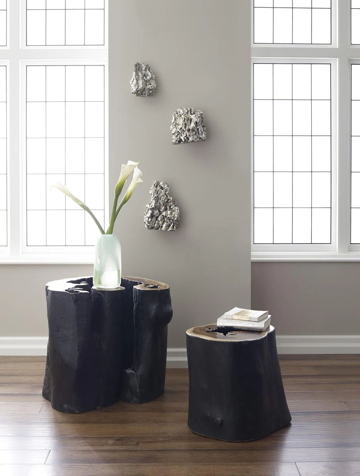 Stalagmite Wall Art Chrome, Set of 3,  Assorted Size and Shape - Remutear