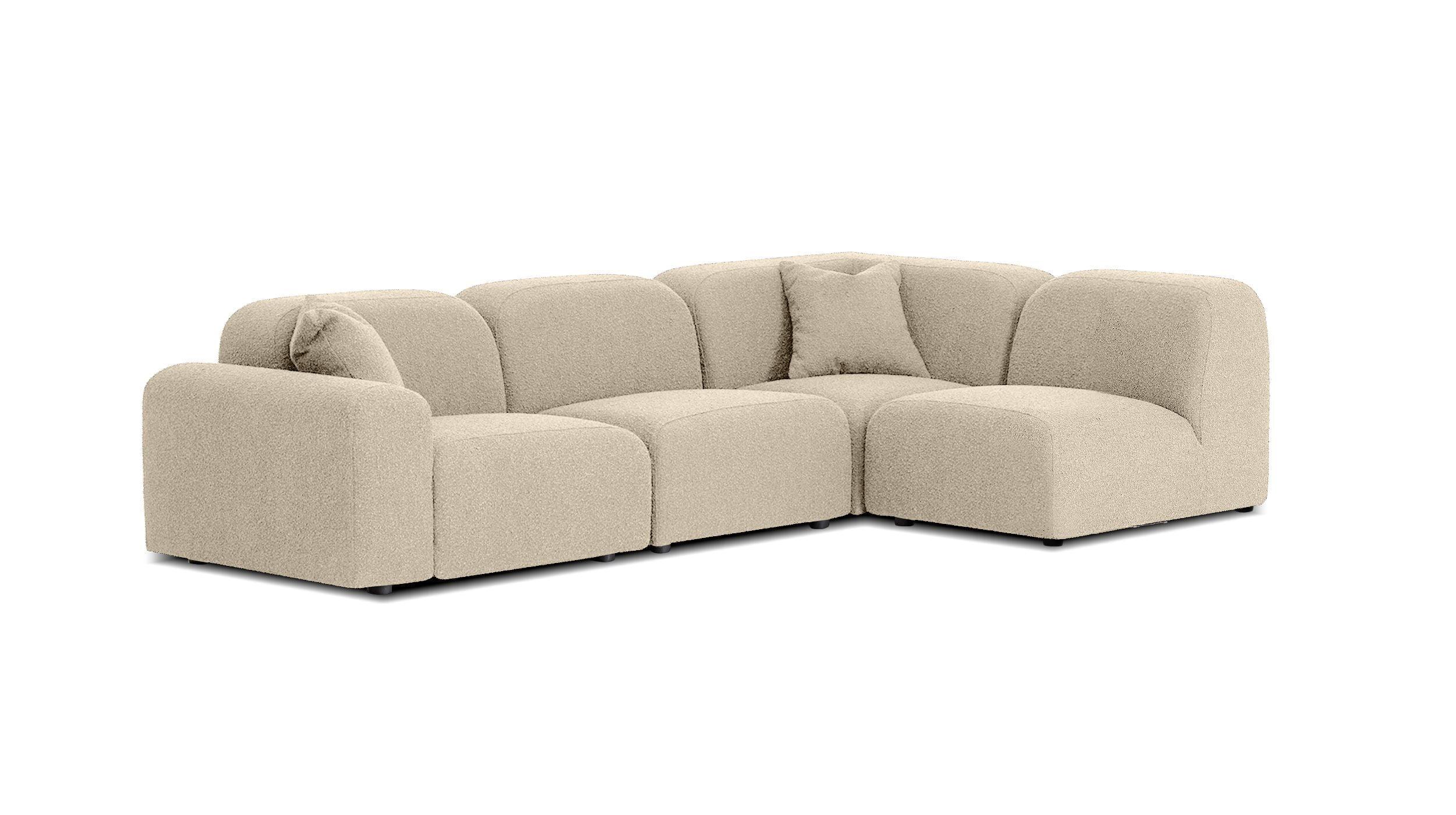 ARCOS Sectional 4 Piece (Chair LAF+ 2x Armless+ Corner) - Remutear