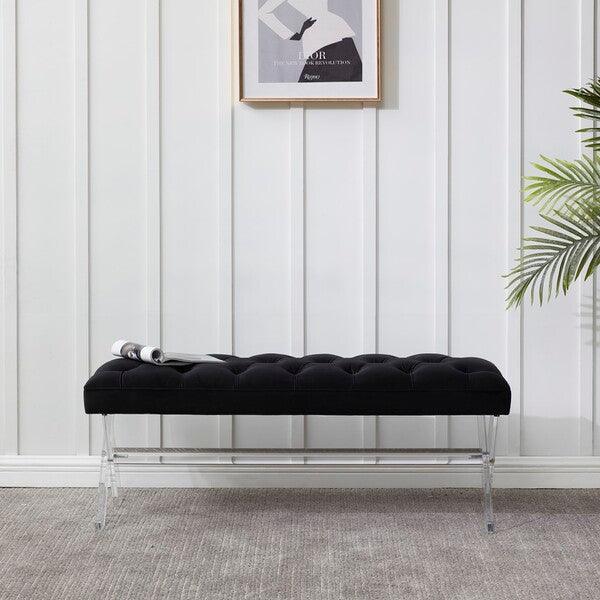 TOURMALINE TUFTED ACRYLIC BENCH - Remutear