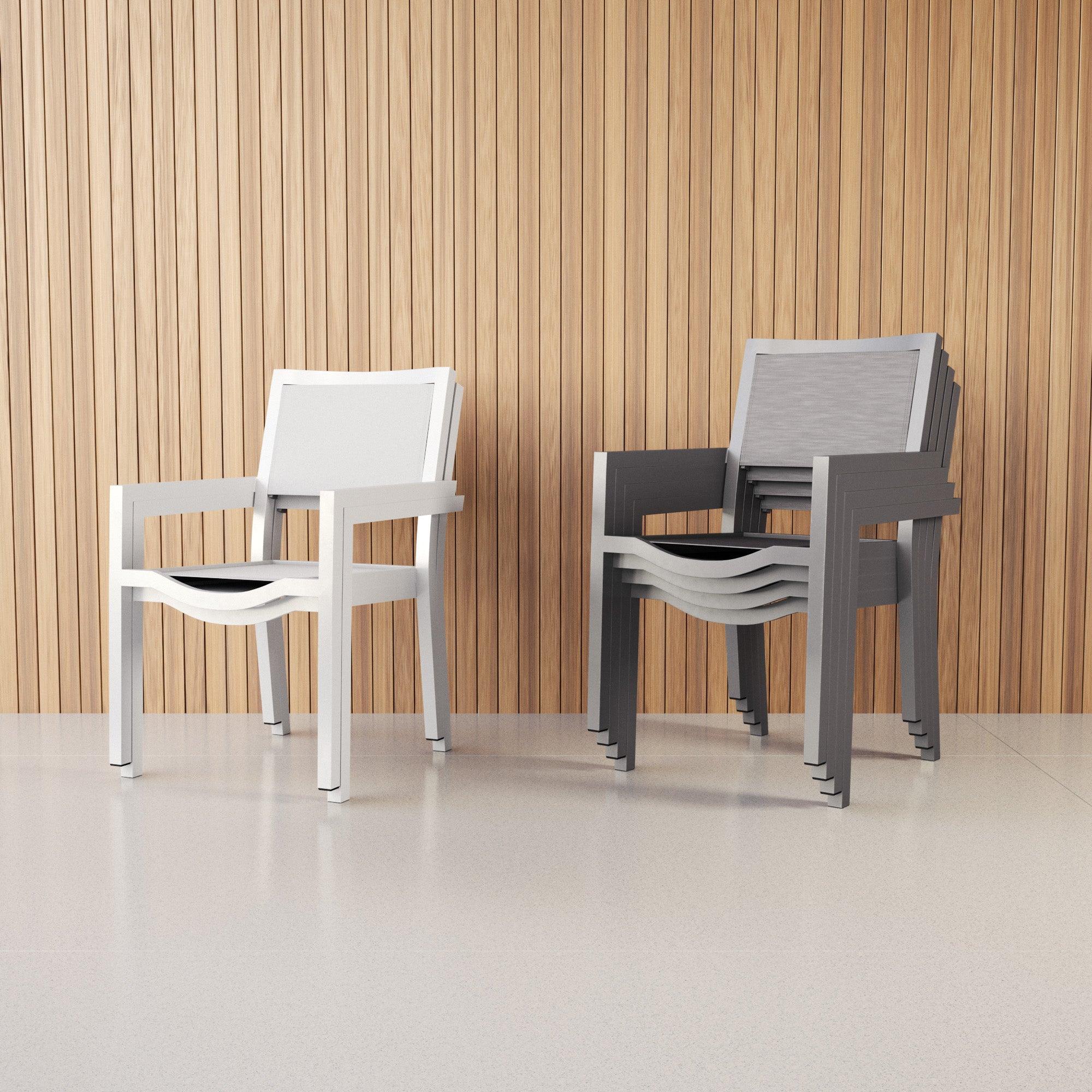 Vegas Stackable Sling Dining Chair - Remutear