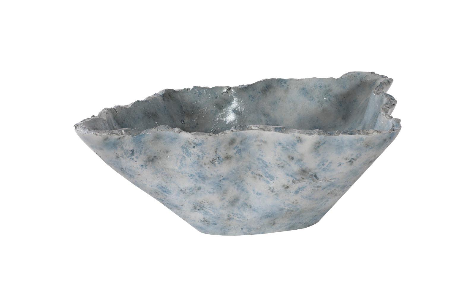 Cast Blue Onyx Bowl, Faux Finish, Narrow - Remutear