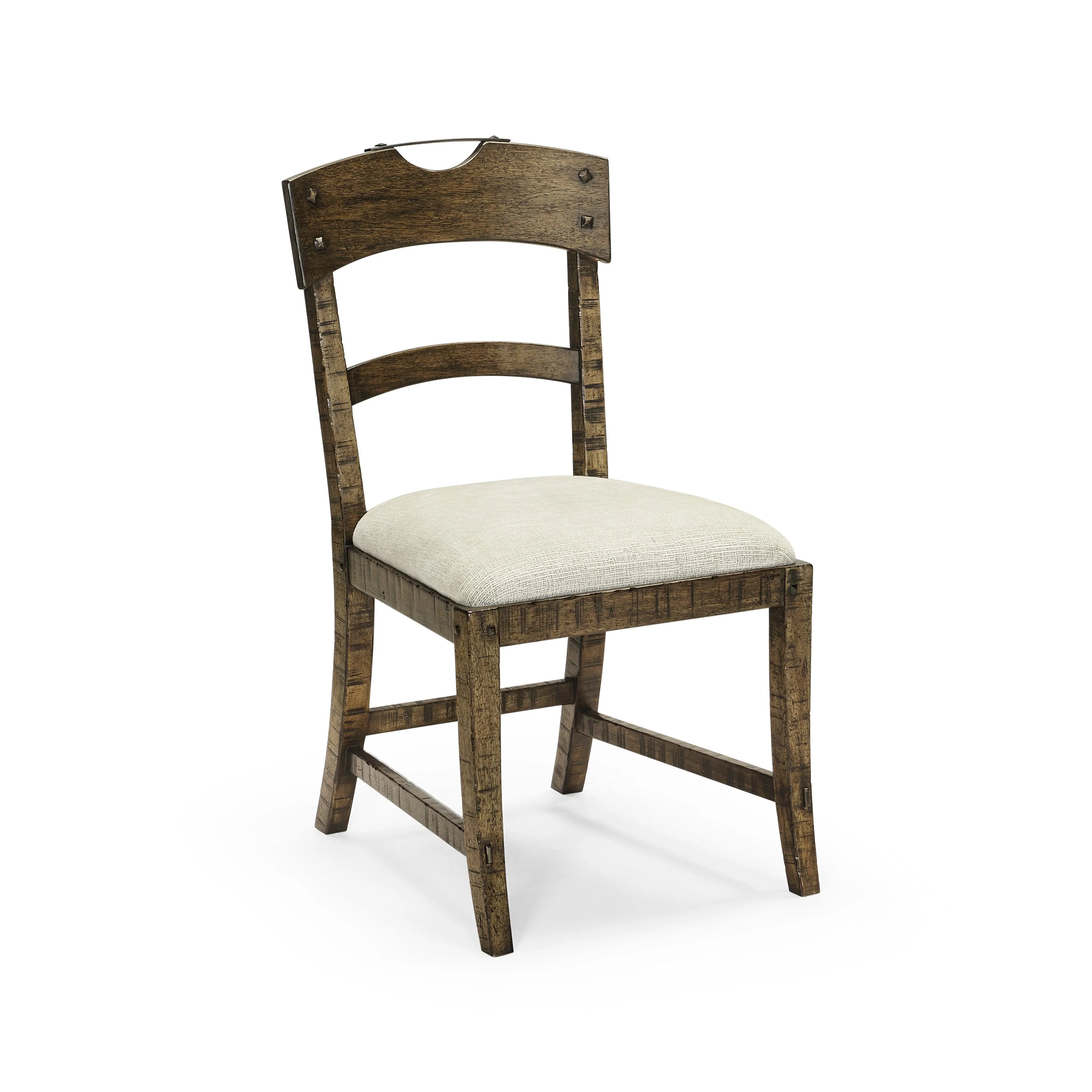 Casual Accents Dark Driftwood Planked Side Chair - Remutear