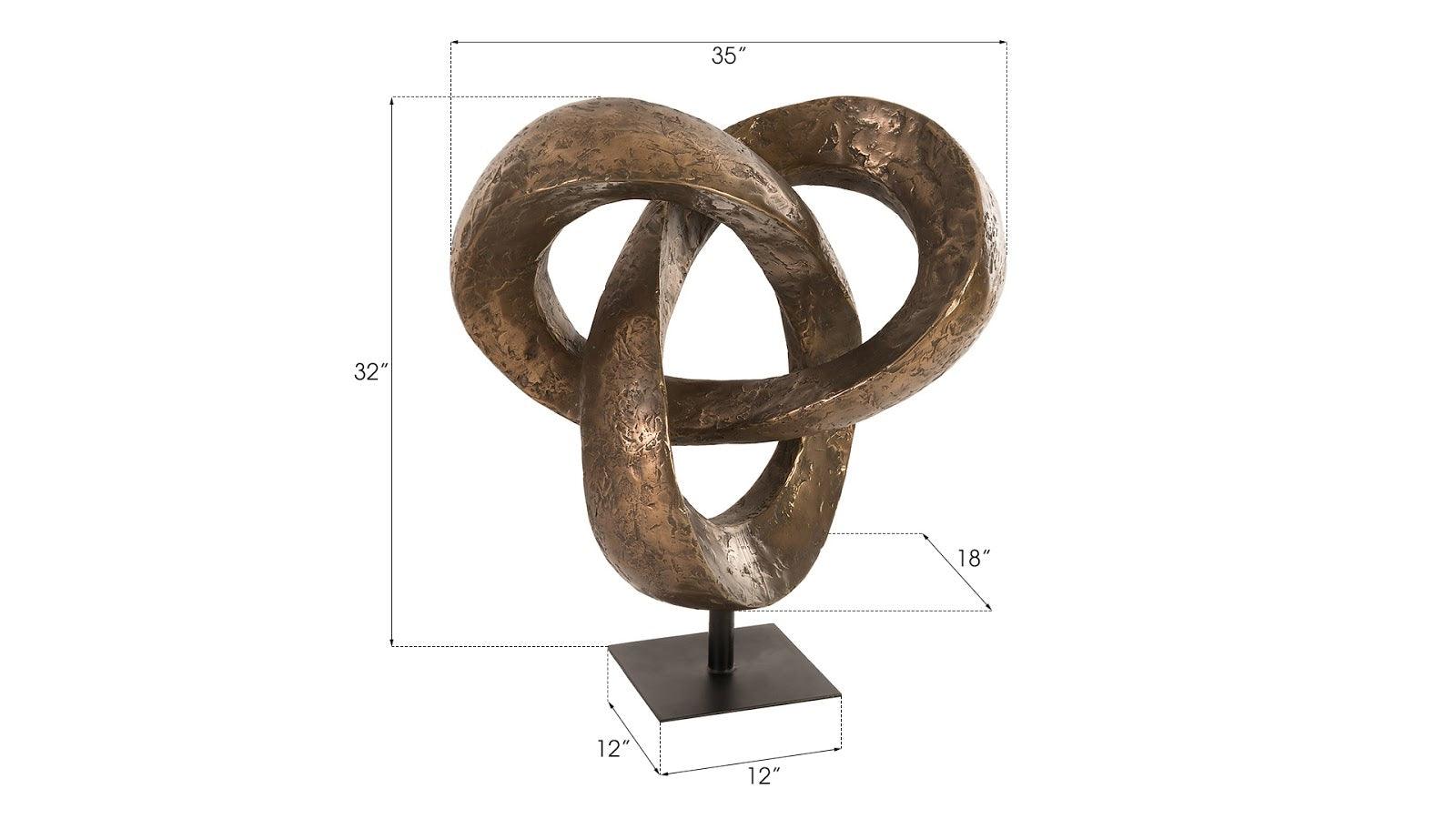 Trifoil Sculpture, Bronze - Remutear