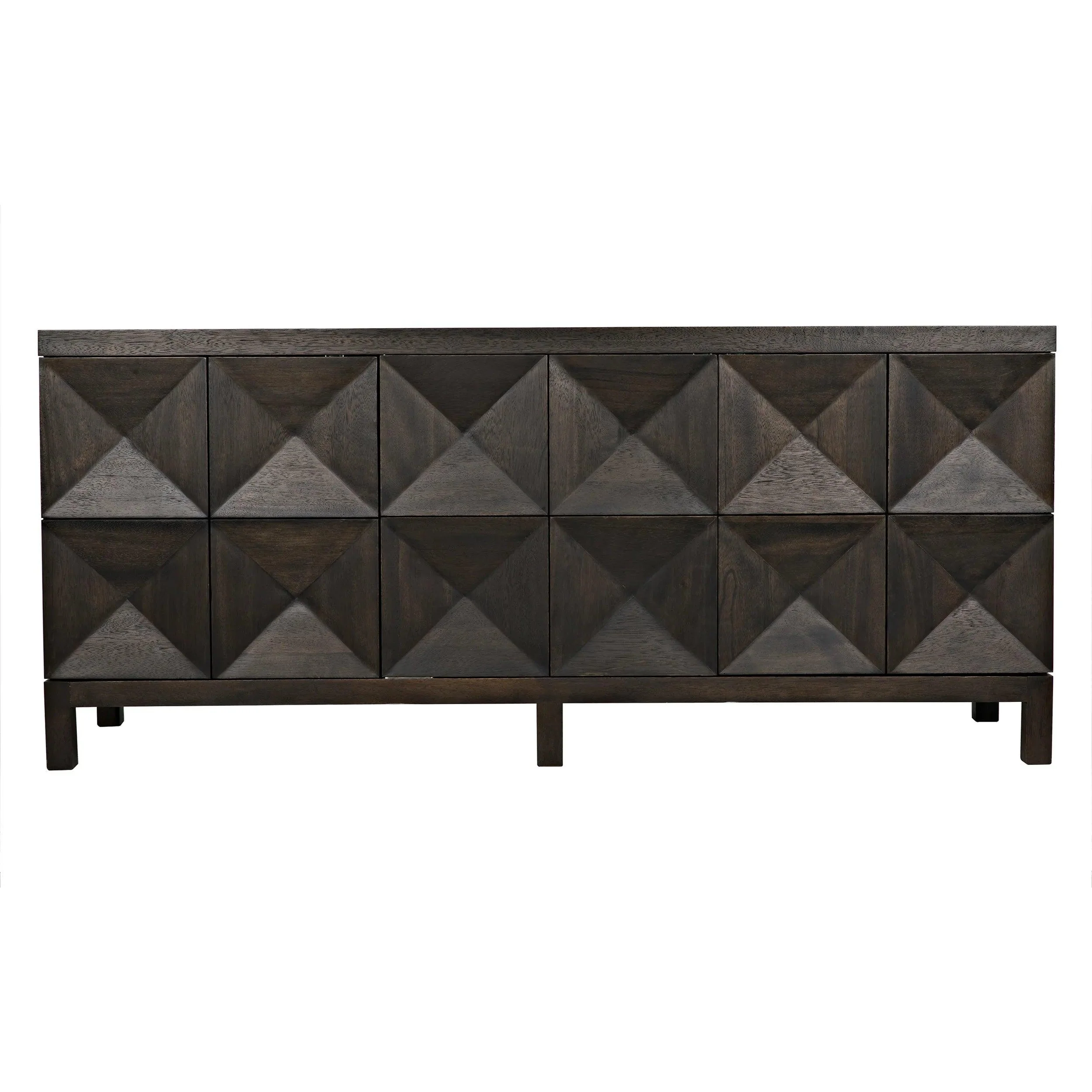 Quadrant 3 Door Sideboard, Ebony Walnut - Remutear
