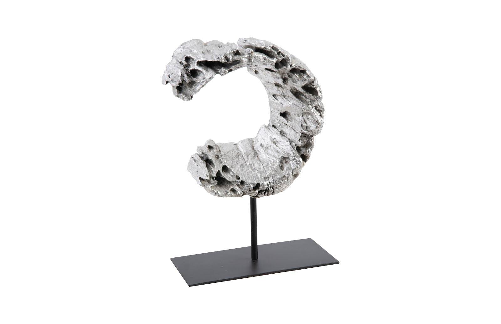 Cast Eroded Wood Circle on Stand - Remutear