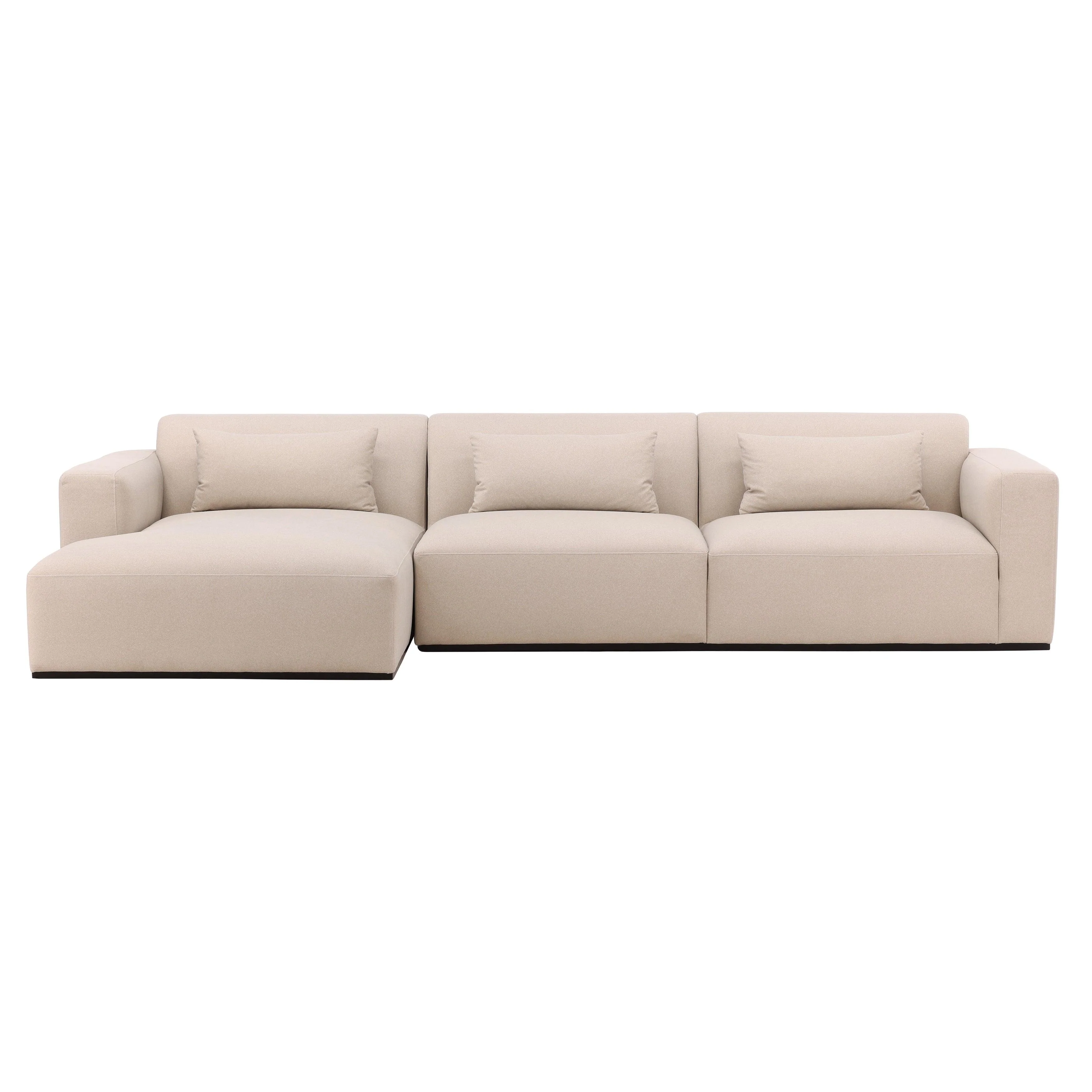 Brooklyne Left Chaise Sectional Cream - Remutear