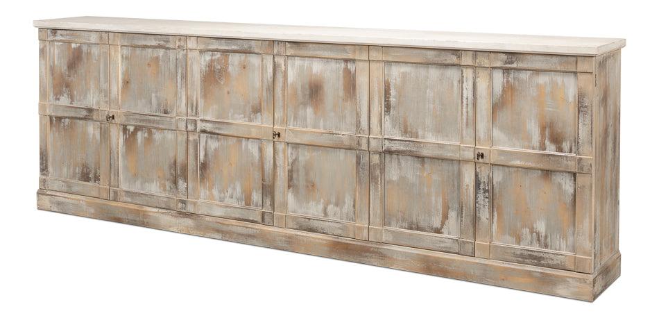 Luciana Wood Drs Buffet 112 Grey Stucco - Remutear