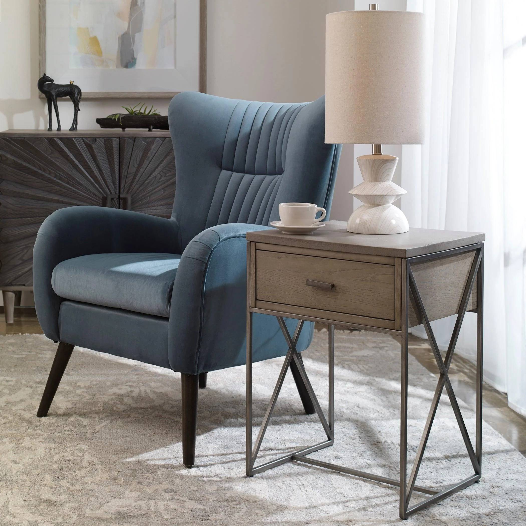 Cartwright Gray Side Table - Remutear